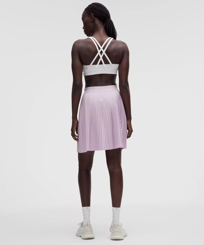 Pleated High-Rise Knee-Length Tennis Skirt 3
