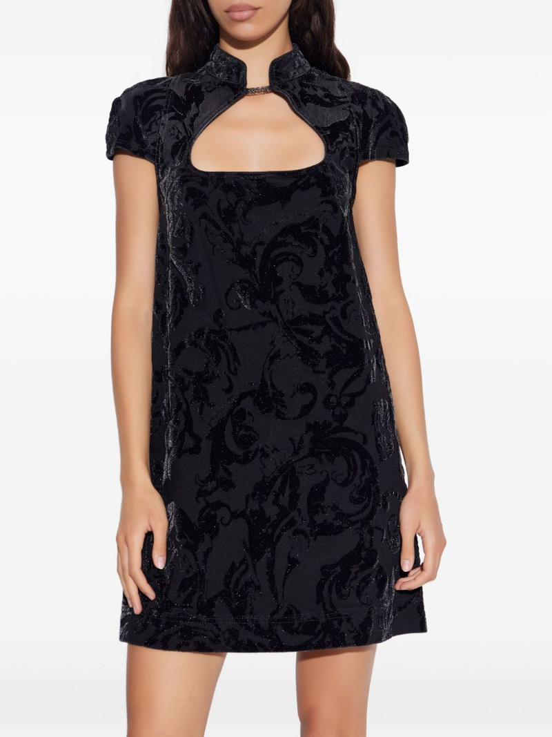 cut-out floral mini party dress 3