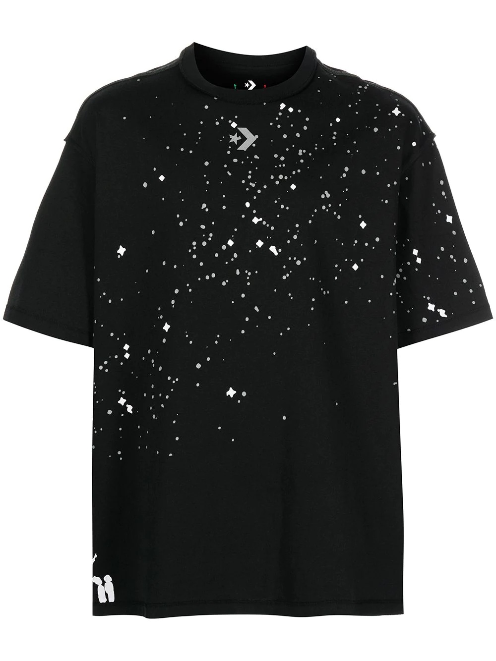 paint-splatter detail T-shirt - 1