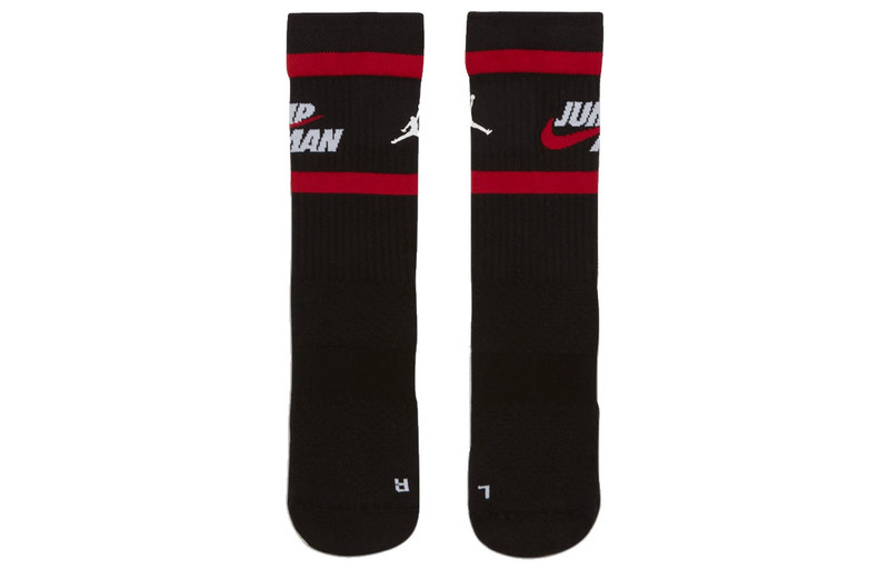 Jordan Air Jordan Legacy Crew Contrasting Colors Logo Sports Training Mid Calf Socks One Pair Black DA2560- outlook