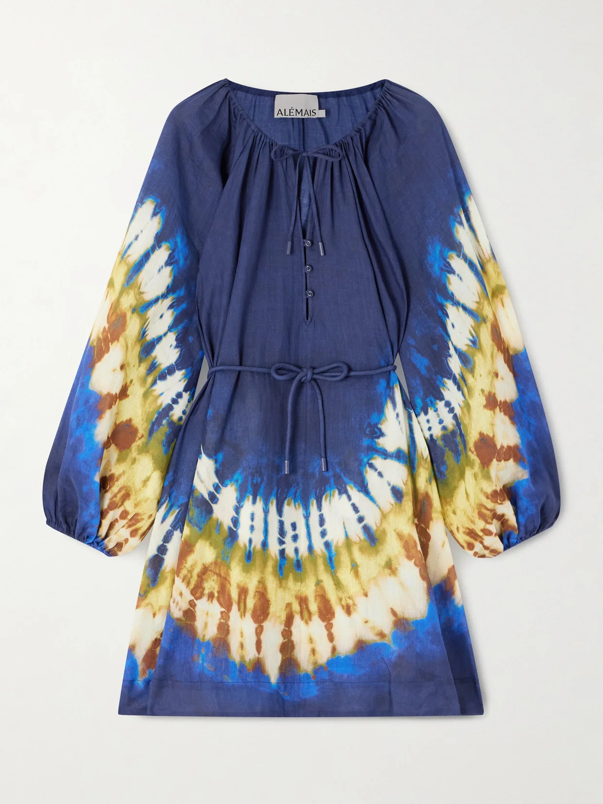 Martine Tie-dyed Ramie Mini Dress - 1