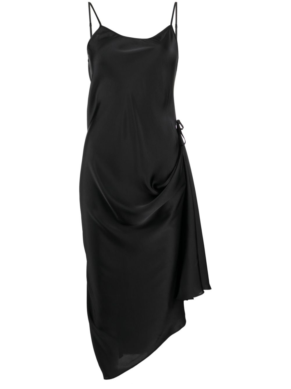 drawstring slip midi dress - 1