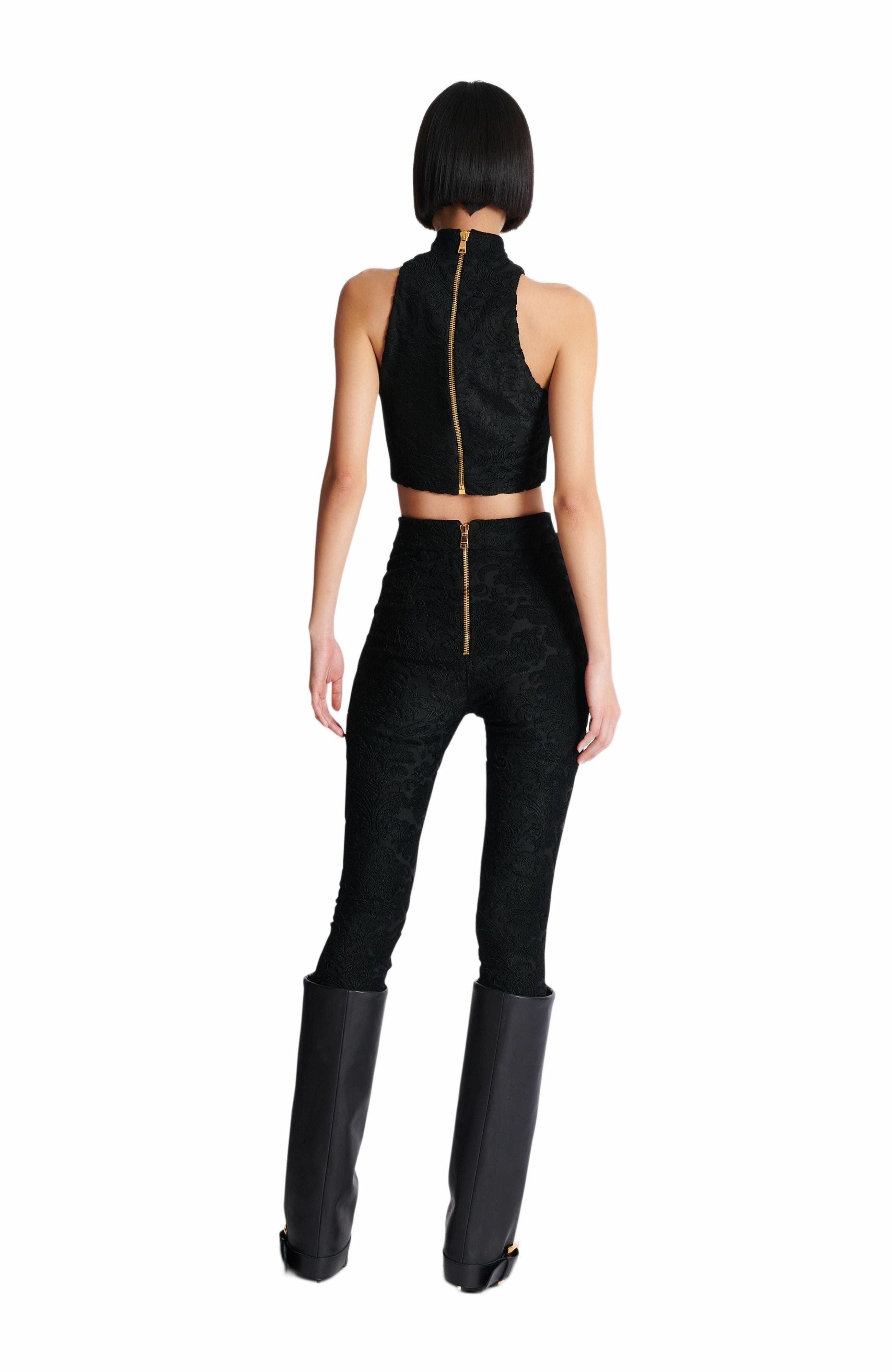 Balmain Baroque patterned leggings in Black at Nordstrom - 4