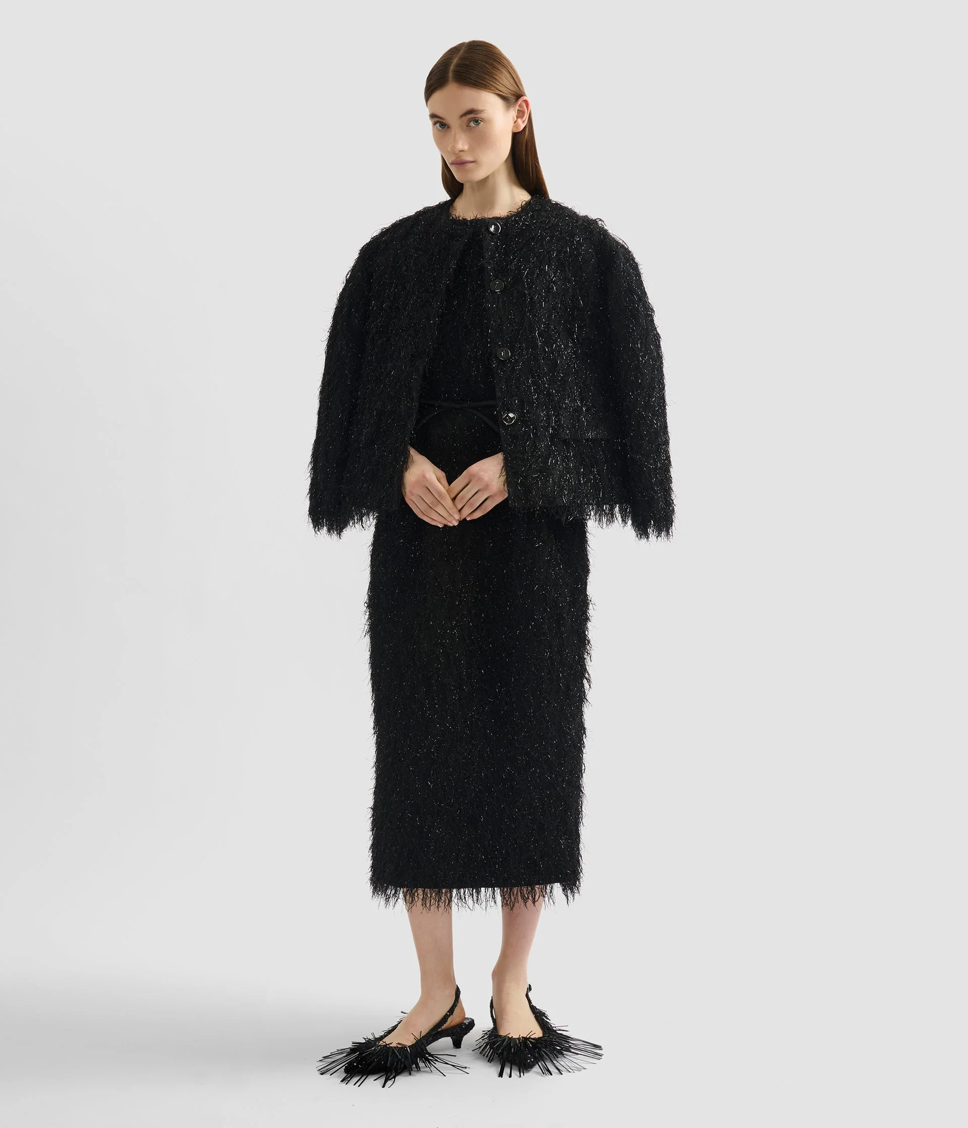 LUREX FIL COUPÉ CROPPED JACKET - 1