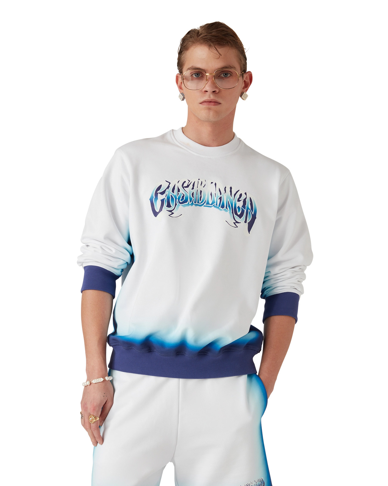 Blue Fade Sweatshirt | Casablanca Paris - 4