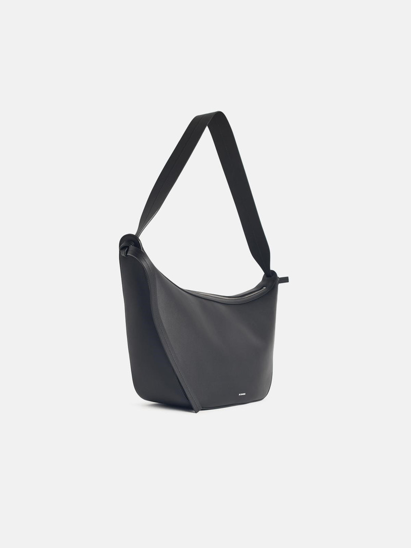 Jil Sander 'KNOT' BLACK LEATHER BAG outlook