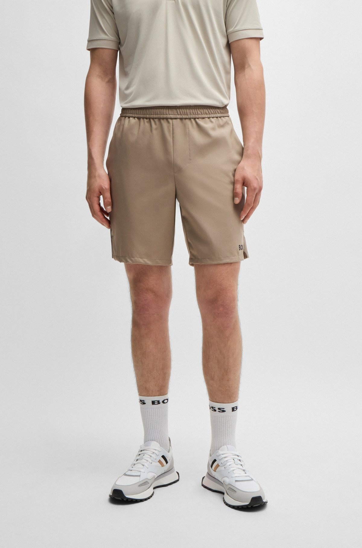 BOSS X MATTEO BERRETTINI WATER-REPELLENT SHORTS WITH LOGO PRINT - 2
