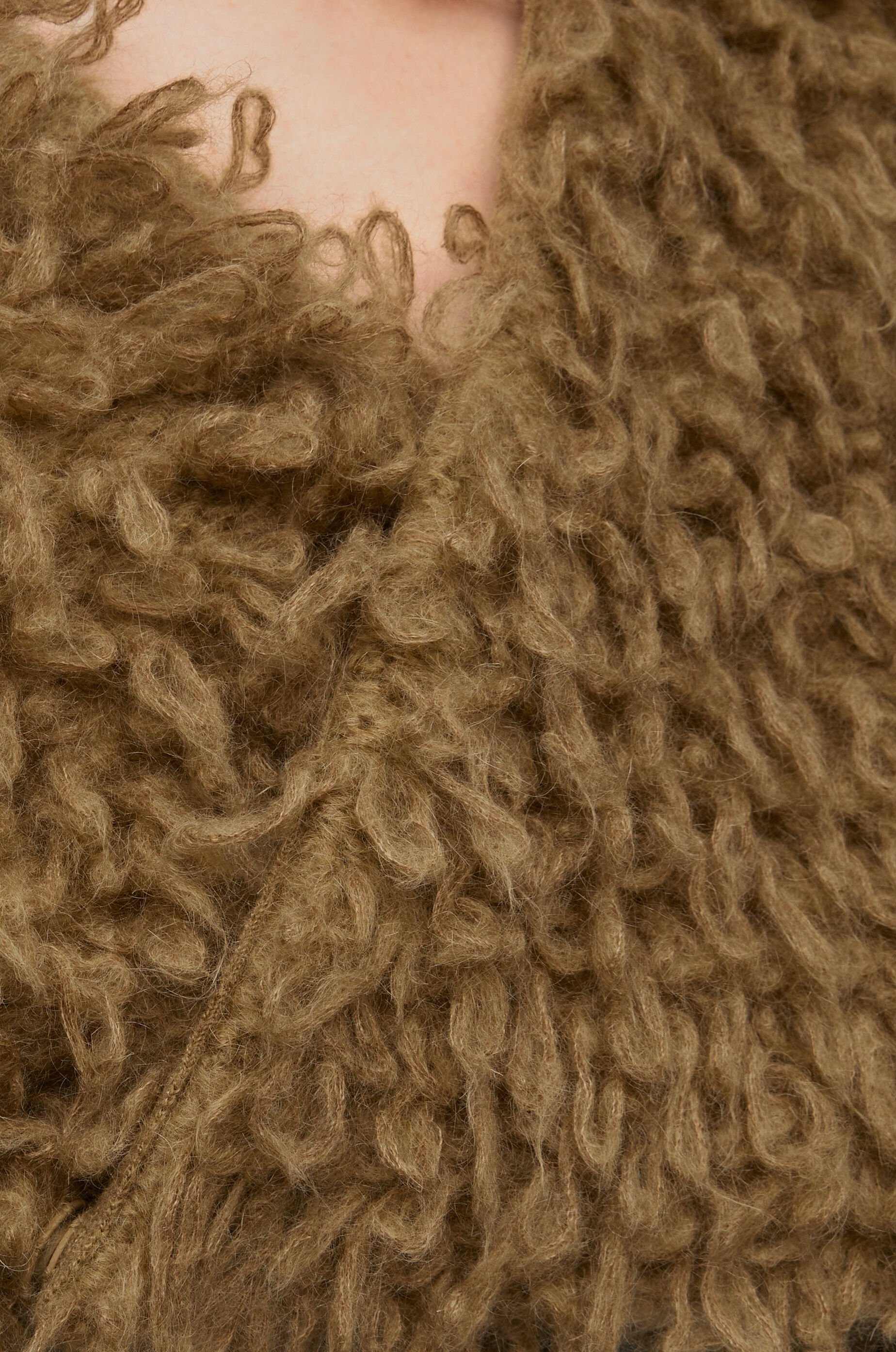Cropped cardigan in mohair and wool - 5