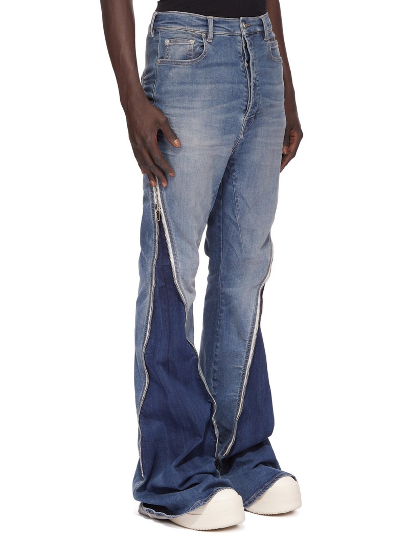 Rick Owens DRKSHDW Bolan Banana Wide-Leg Zip-Detailed Waxed Jeans outlook