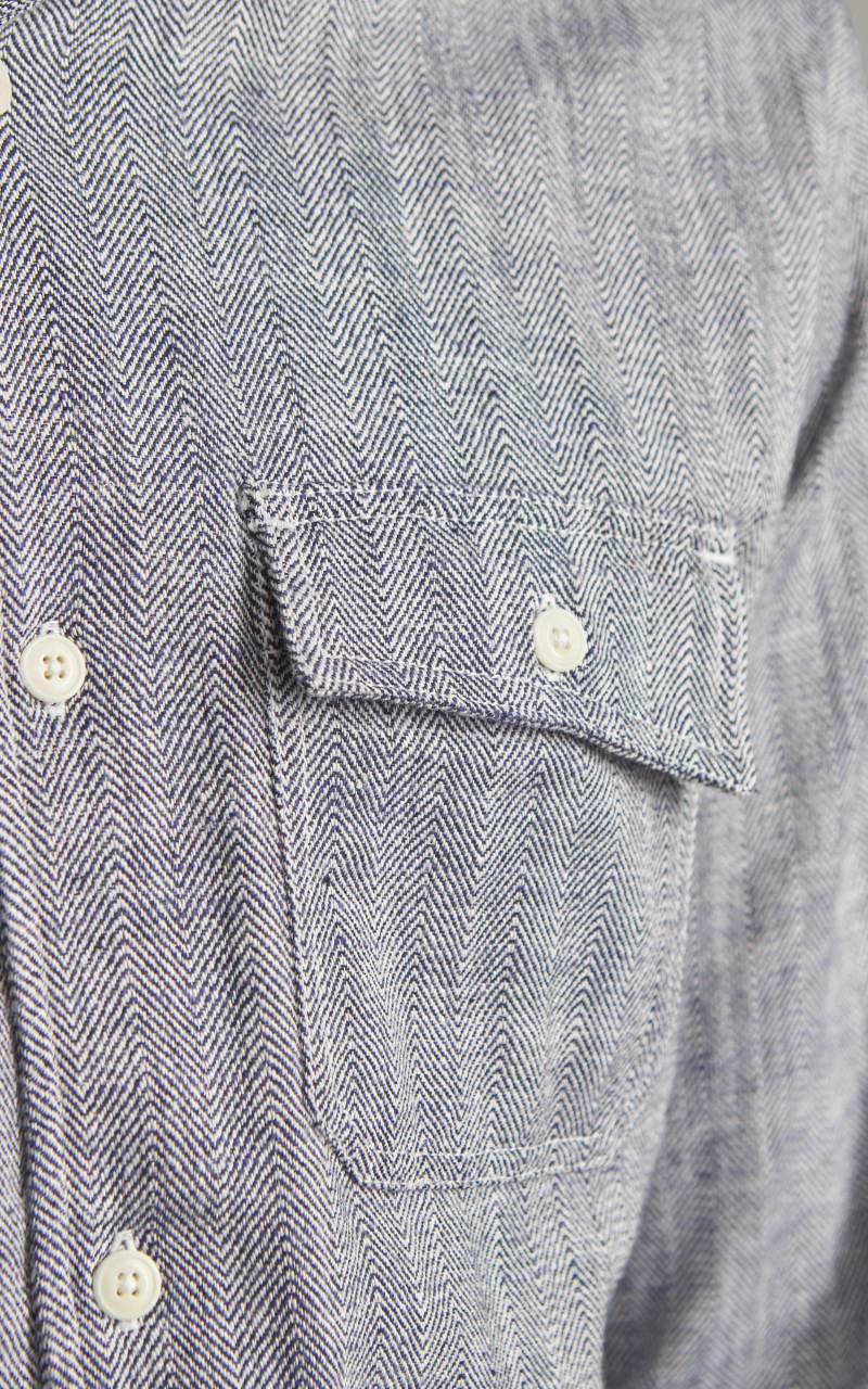 CAMP SHIRT HBT COTTON/LINEN BLACK - 4