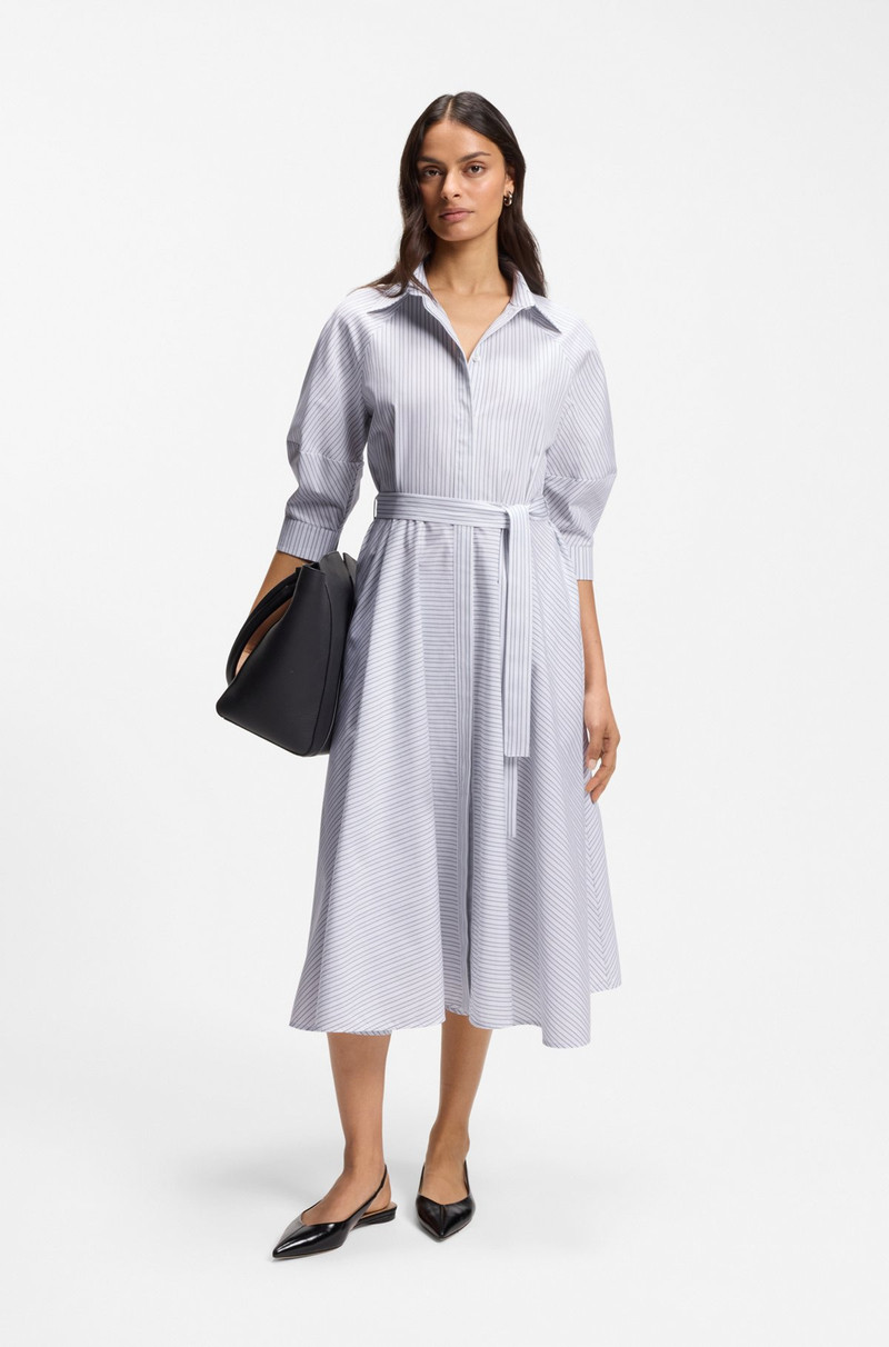 BOSS SHIRT DRESS IN STRIPED COTTON POPLIN outlook