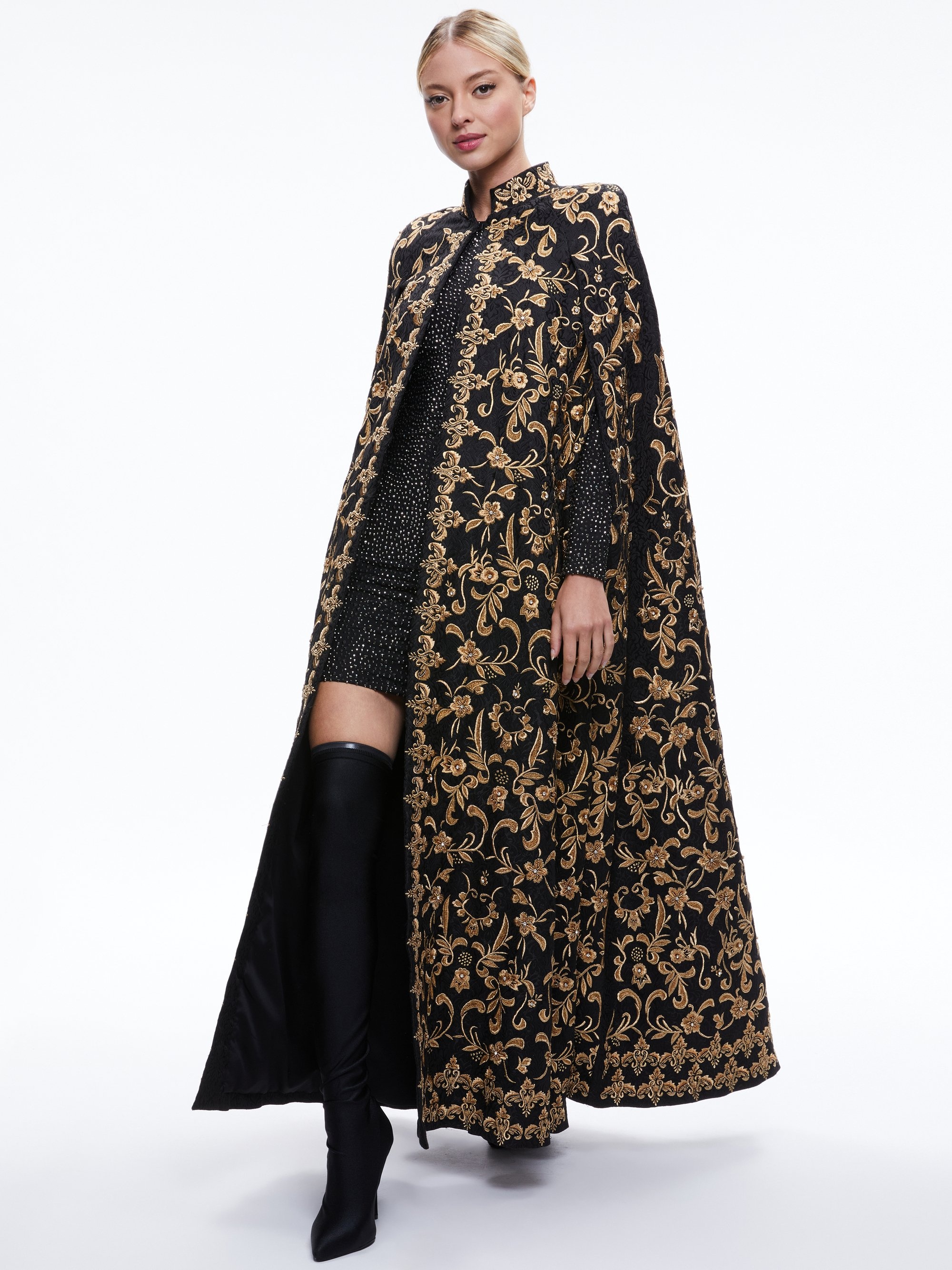 SOILA COLLARED MAXI CAPE - 4