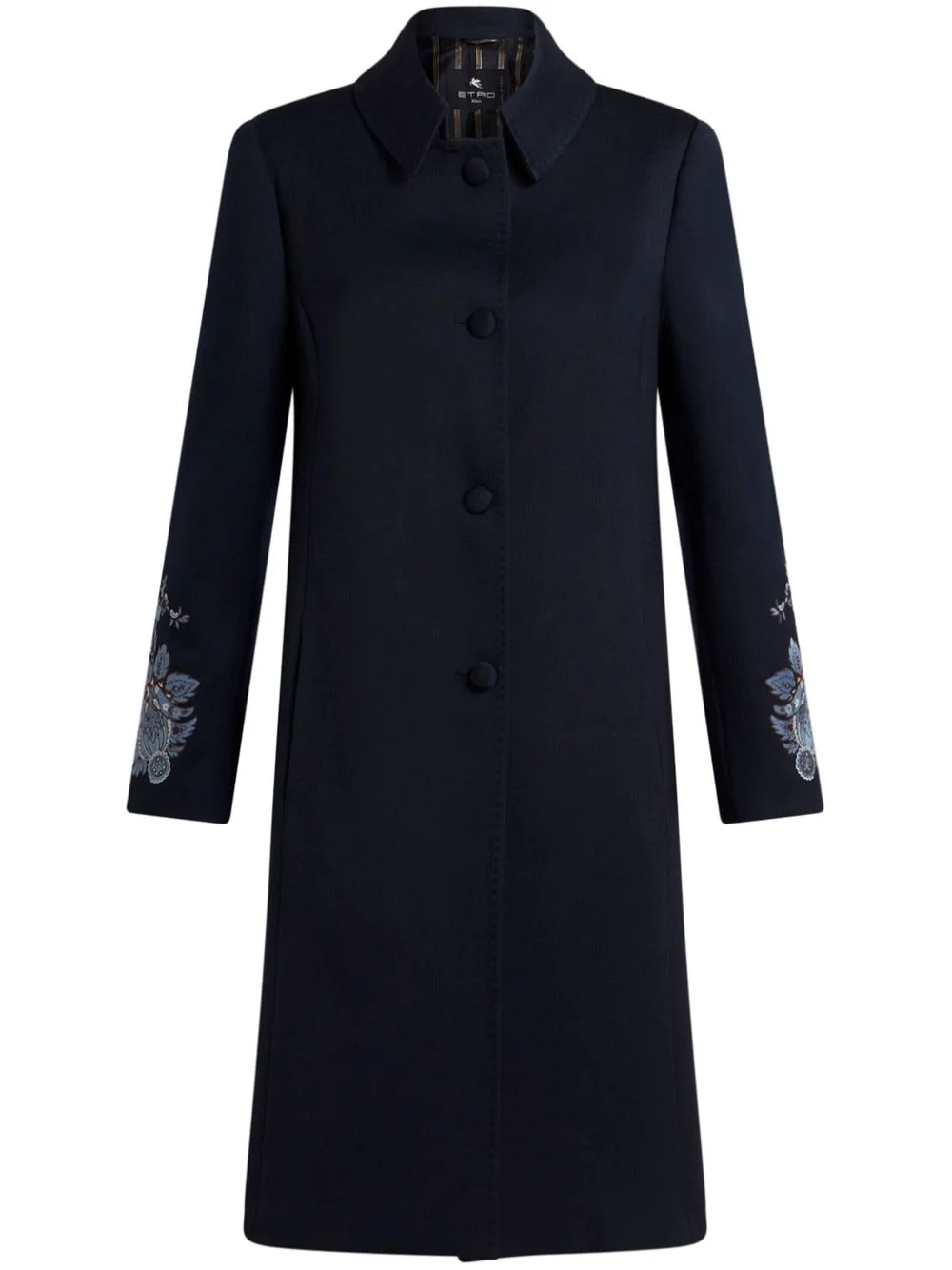 embroidered gabardine coat - 1