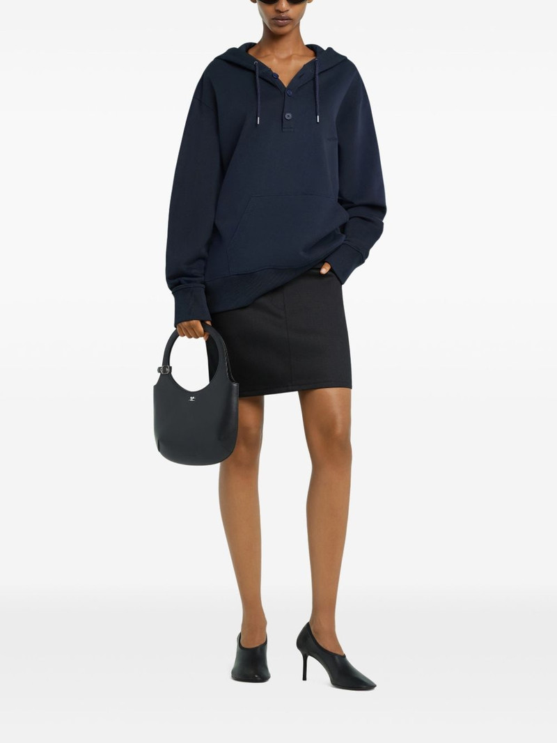 courrèges buttoned hoodie outlook