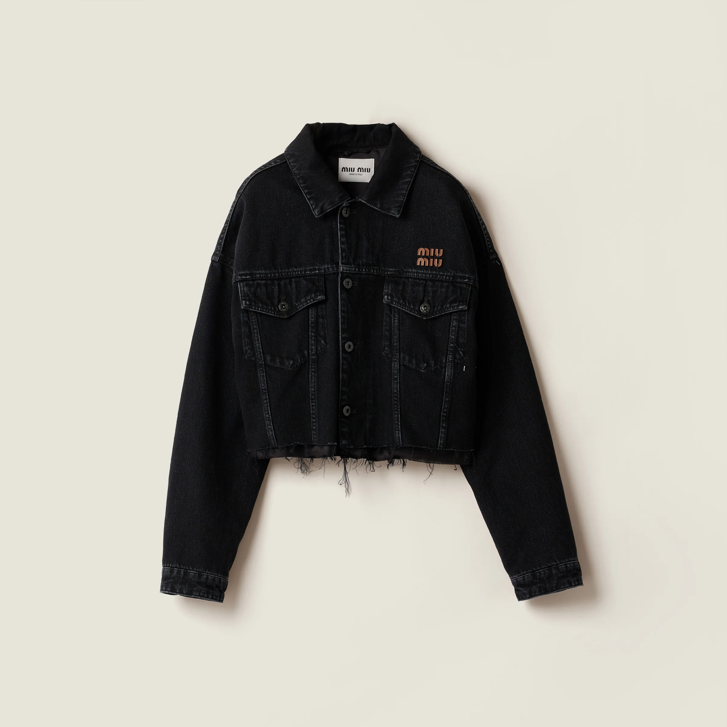 Black denim jacket - 1