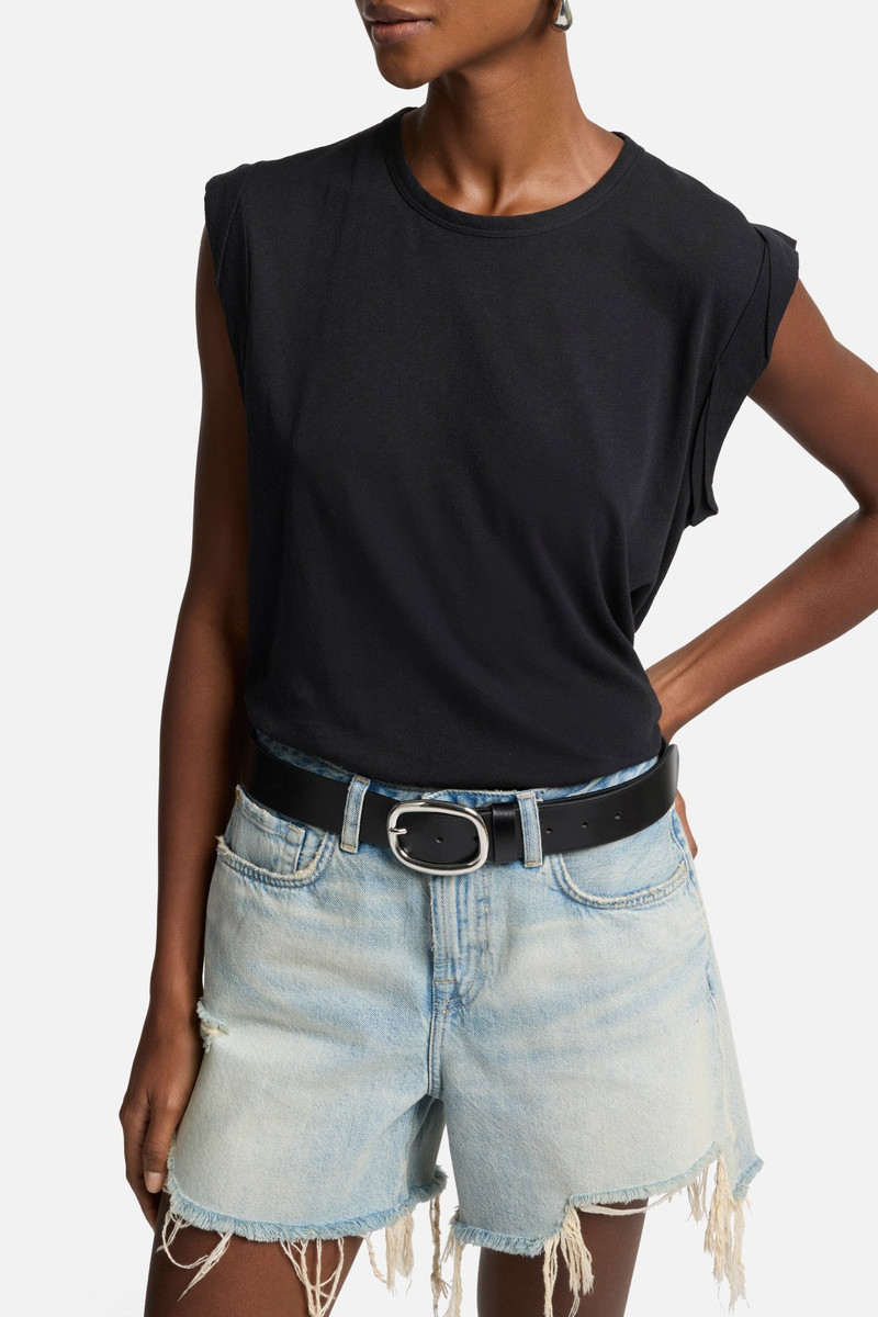MUSCLE TEE in Linen Blend 4