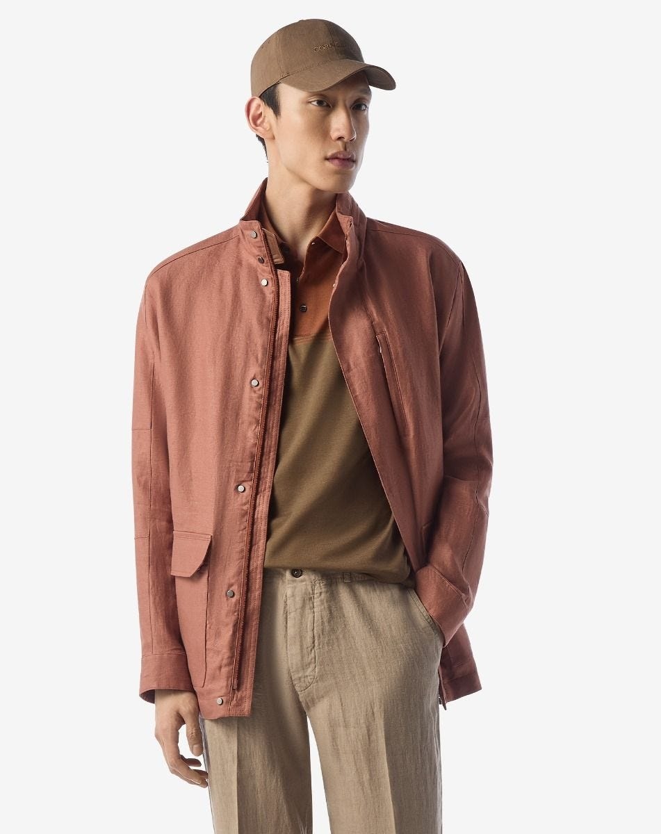 Camel beige linen, wool and mohair baseball cap - 4