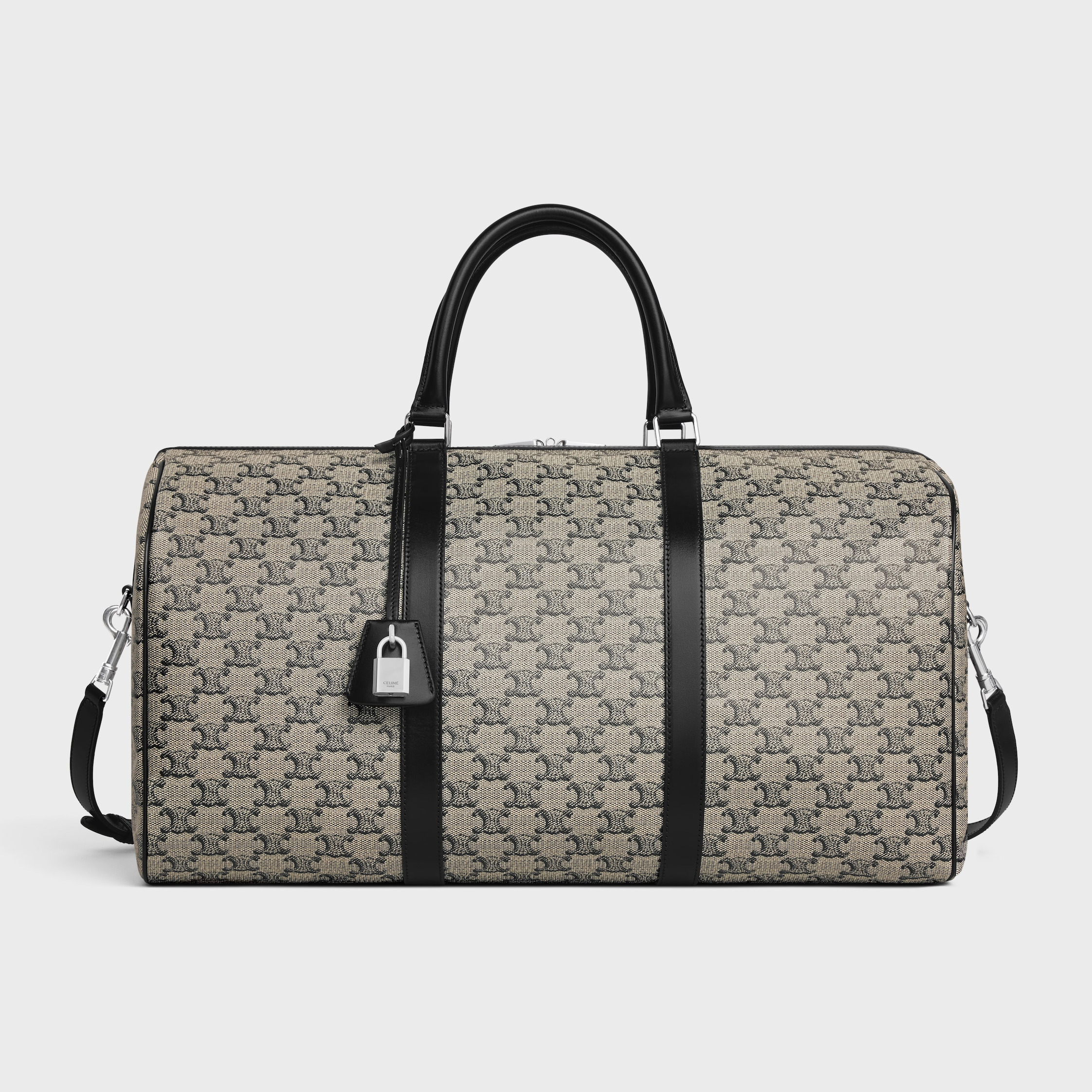 Large Travel Bag in TRIOMPHE CANVAS AND CALFSKIN - 1
