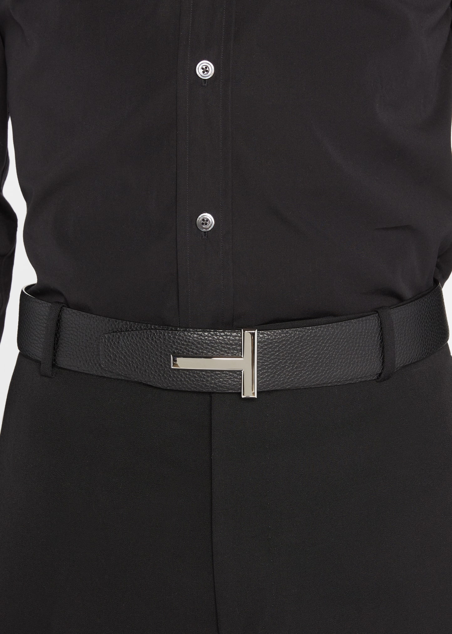 Men's Signature T Reversible Leather Belt - 2