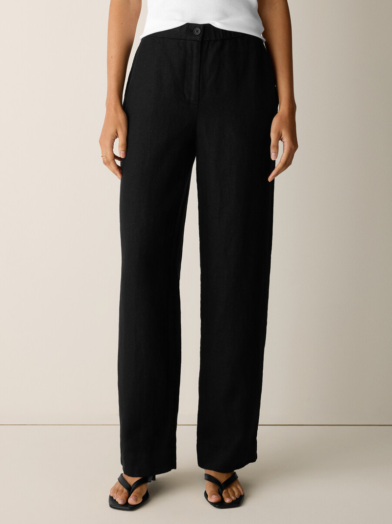 Heavy Organic Linen Full-Length Straight Pant 3