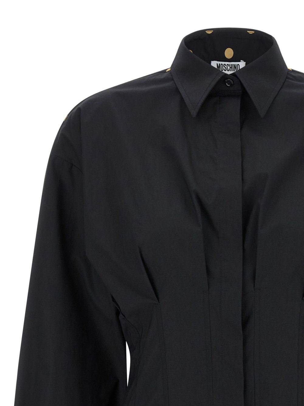polka-dot pleated shirt - 3