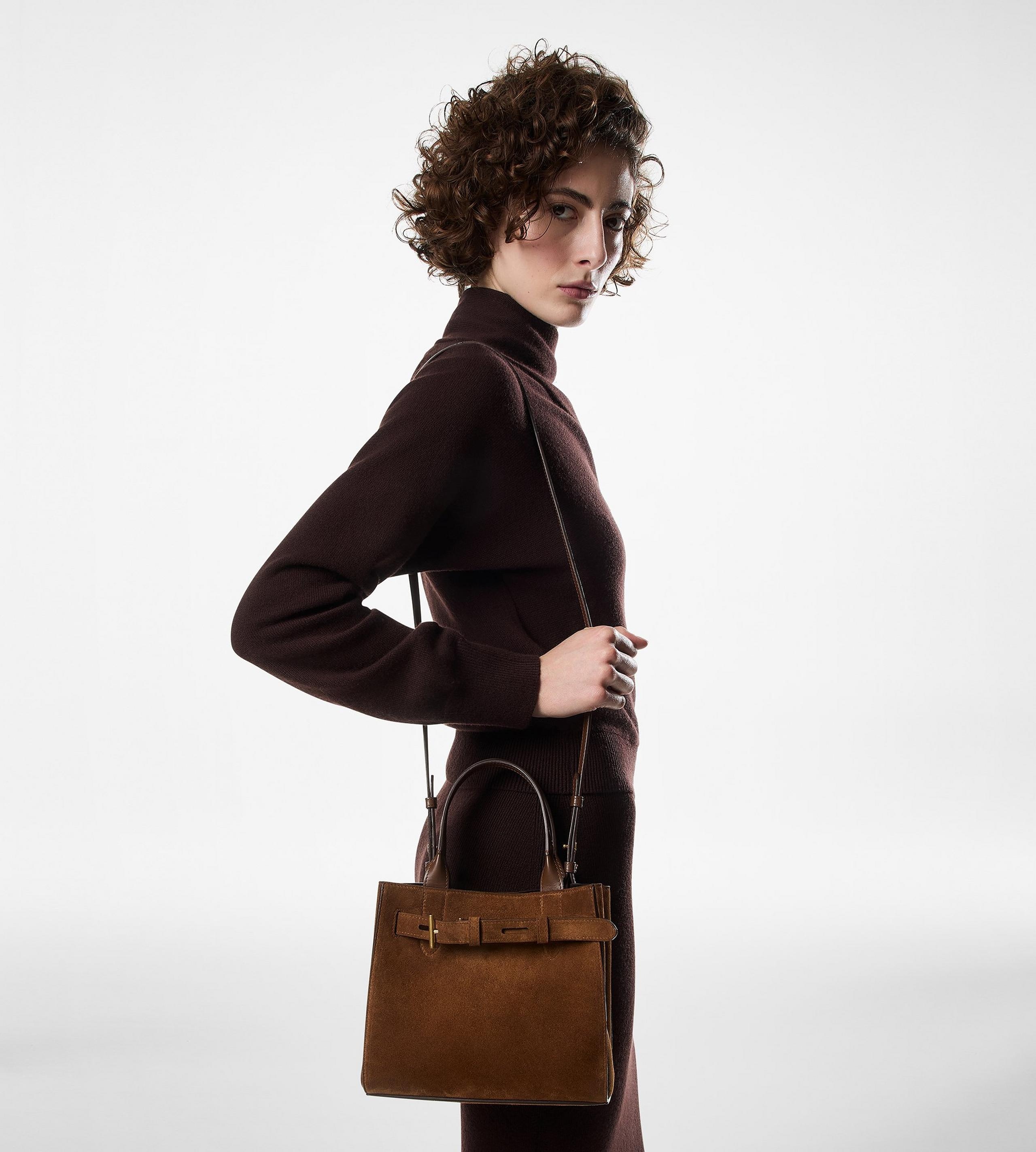 SUEDE LEATHER AUDREY SMALL TOTE - 6