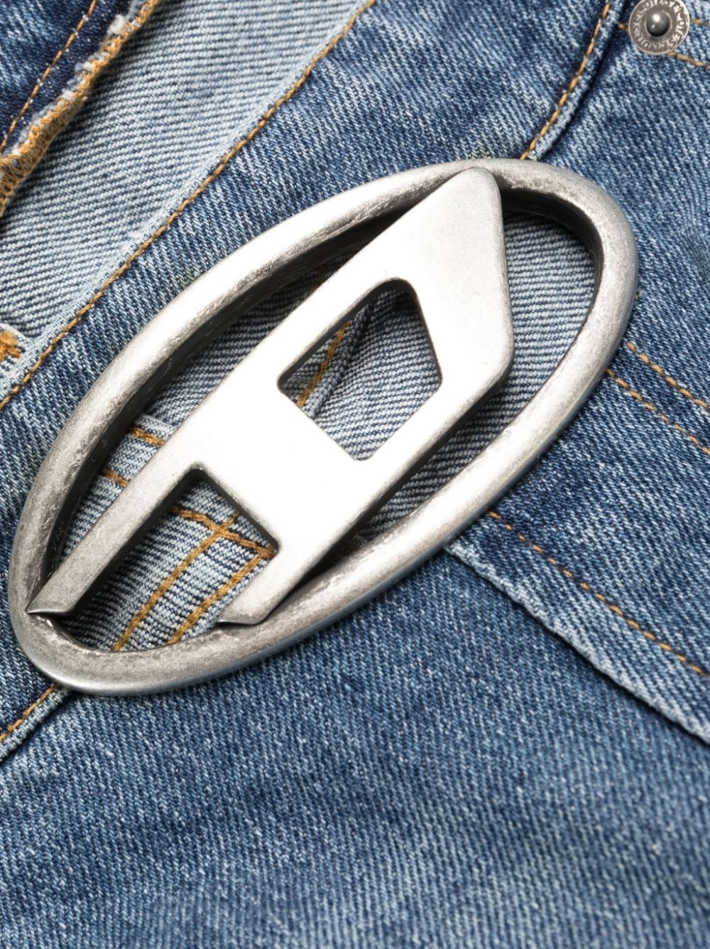 logo-plaque straight-leg jeans - 5