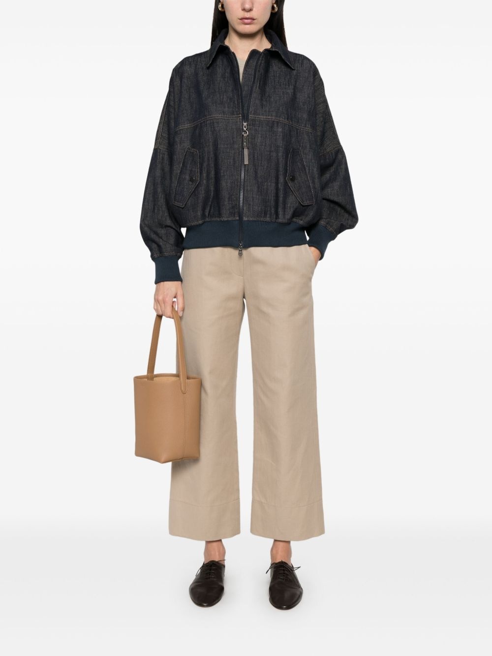 twill-weave trousers - 2
