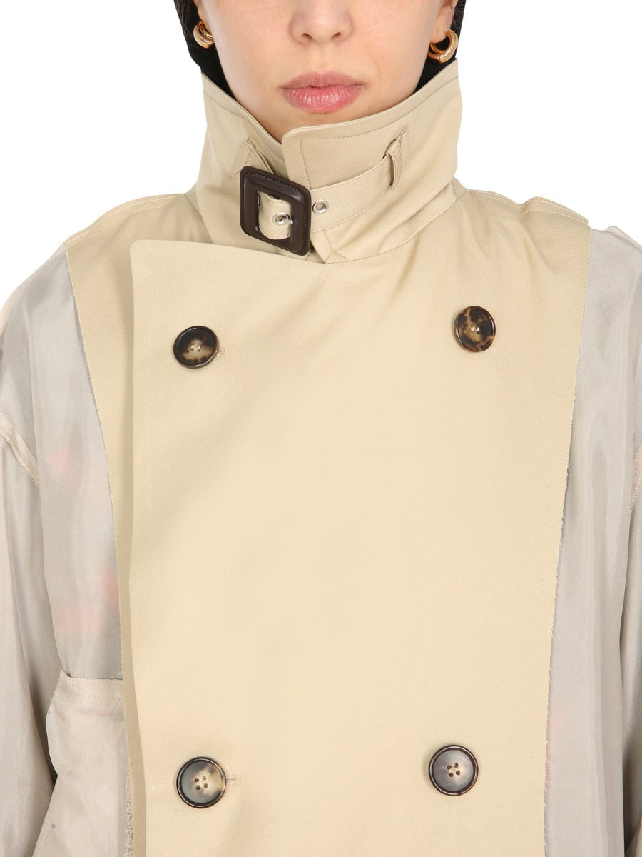 Maison Margiela Women Two-Material Trench - 4