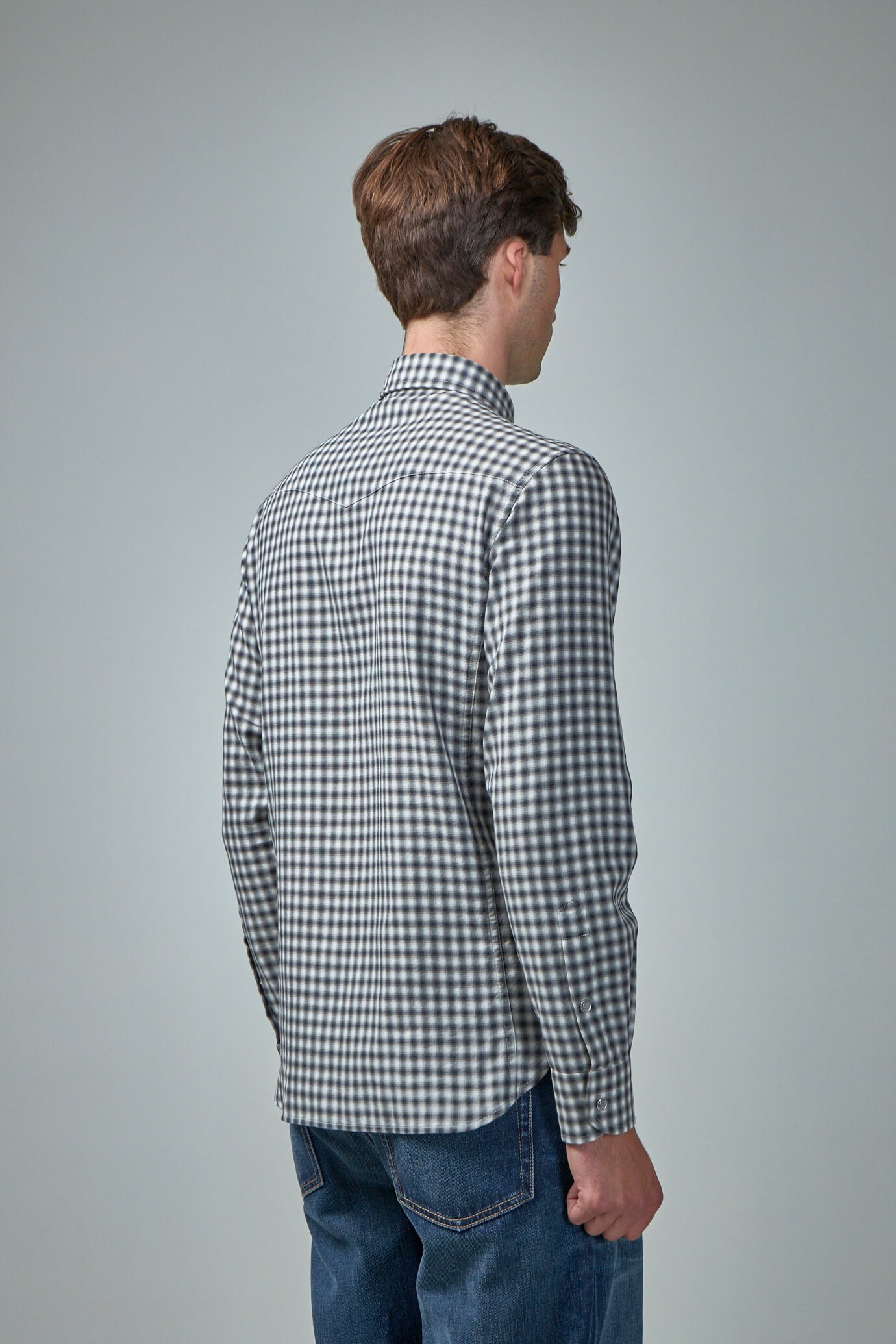 Gingham Degrade Western Shirt - 3