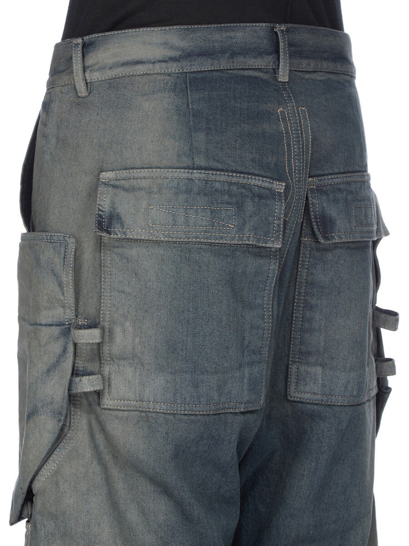 Stefan Wide-Leg Distressed Denim Cargo Trousers Dark gray 5