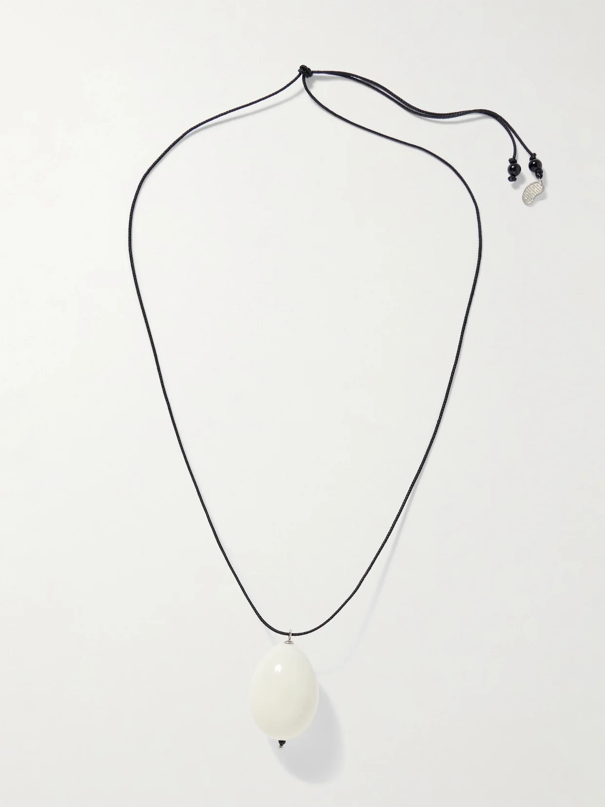 Host Porcelain, Silver And Cord Necklace - 1