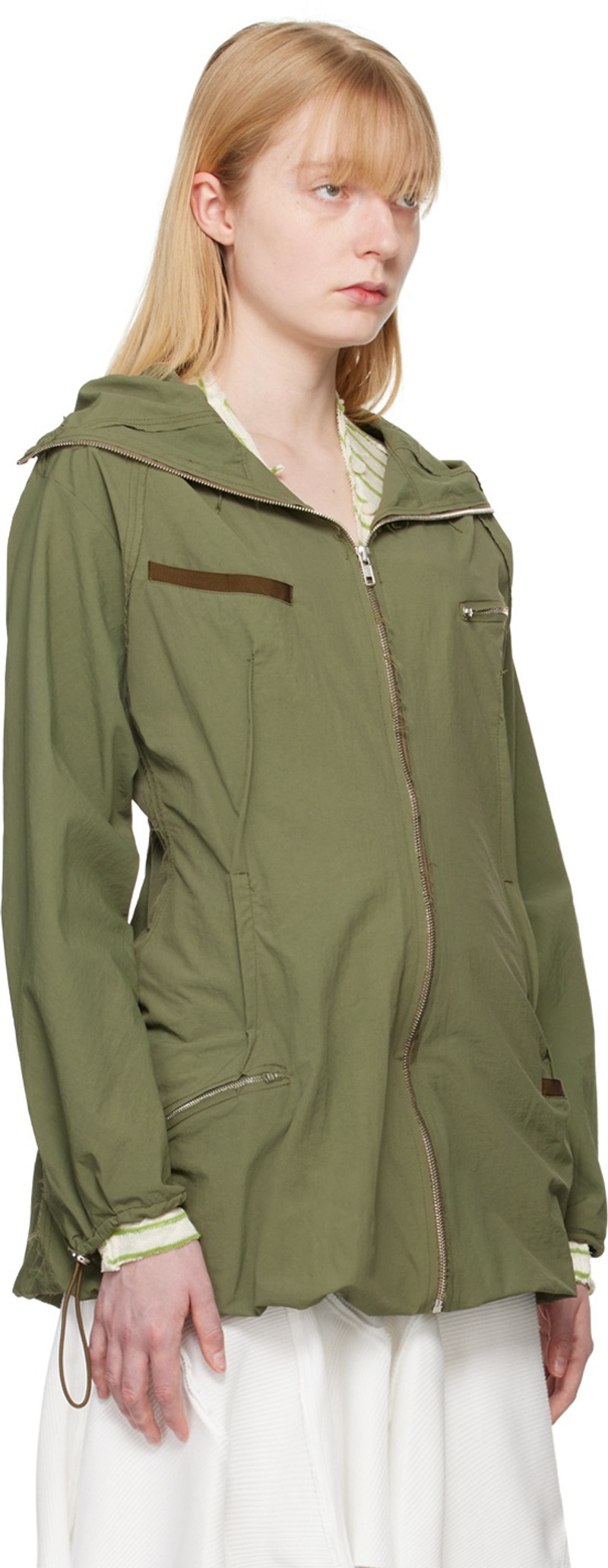 TALIA BYRE Khaki Hooded Jacket outlook