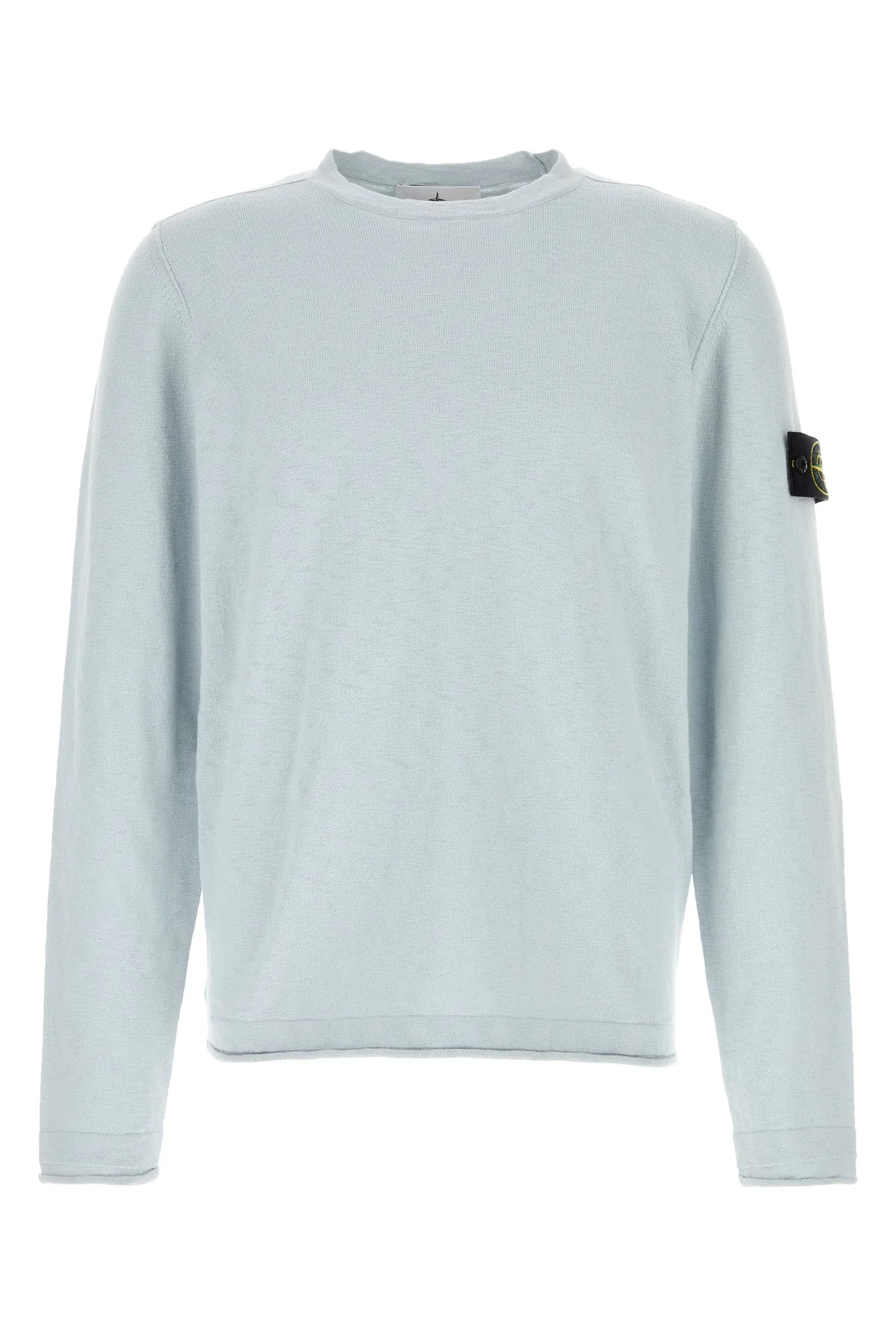 Pastel light blue cotton blend sweater - 1