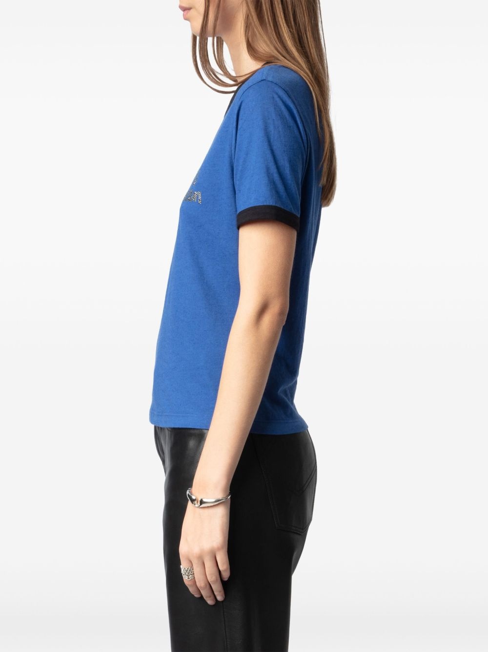 crystal-embellished T-shirt - 4