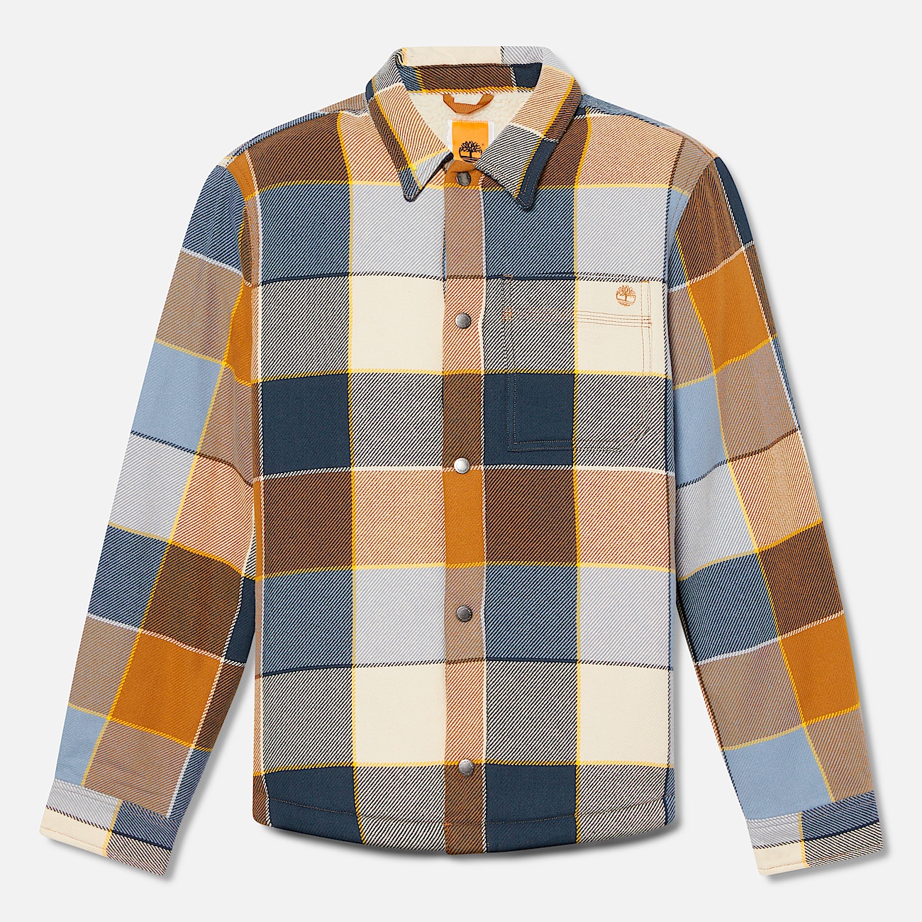 Men's High Pile Fleece Lined Plaid Overshirt - 1