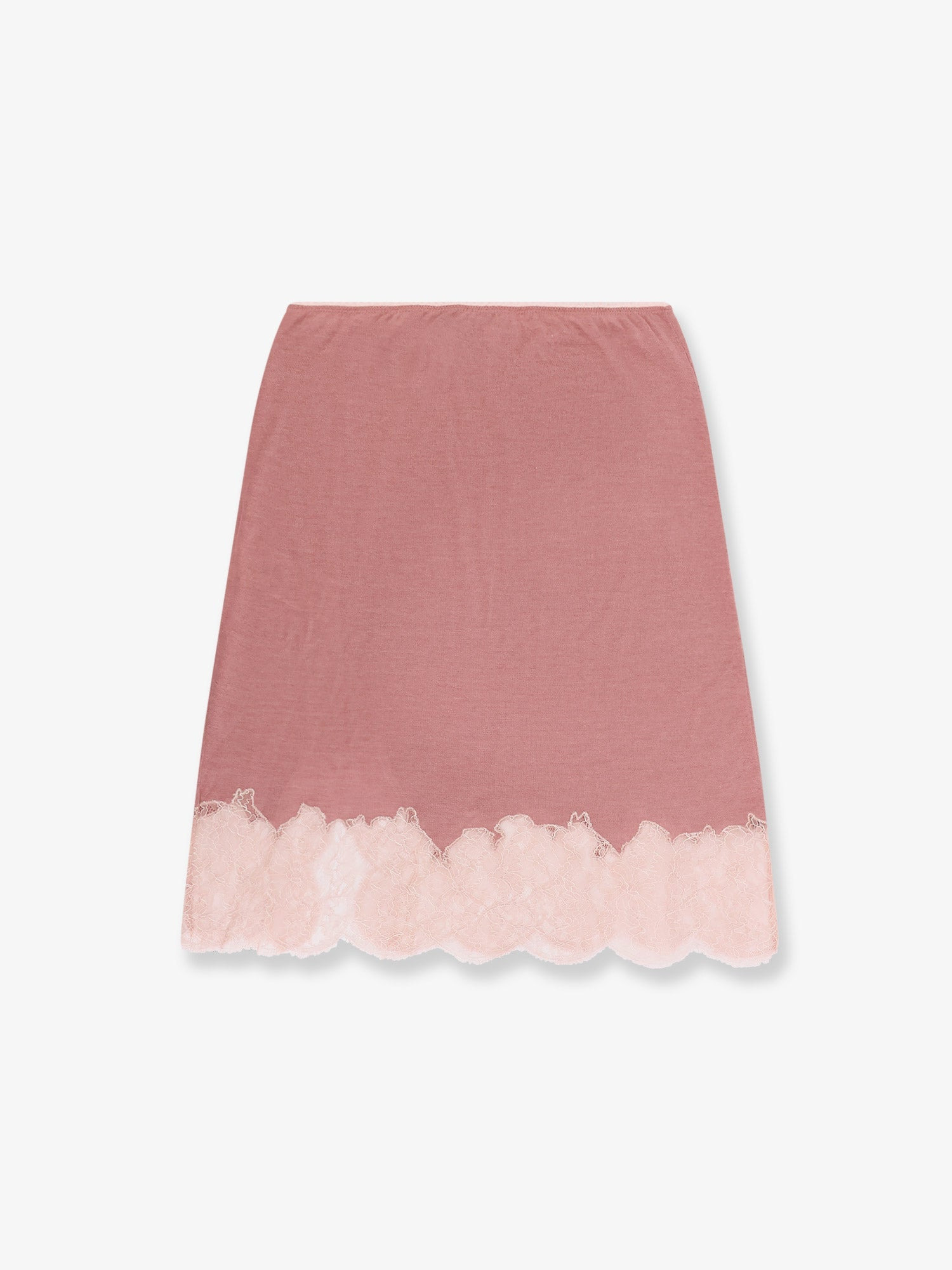 Fendi Women Cashmere And Silk Skirt With Lace Profiles - 2