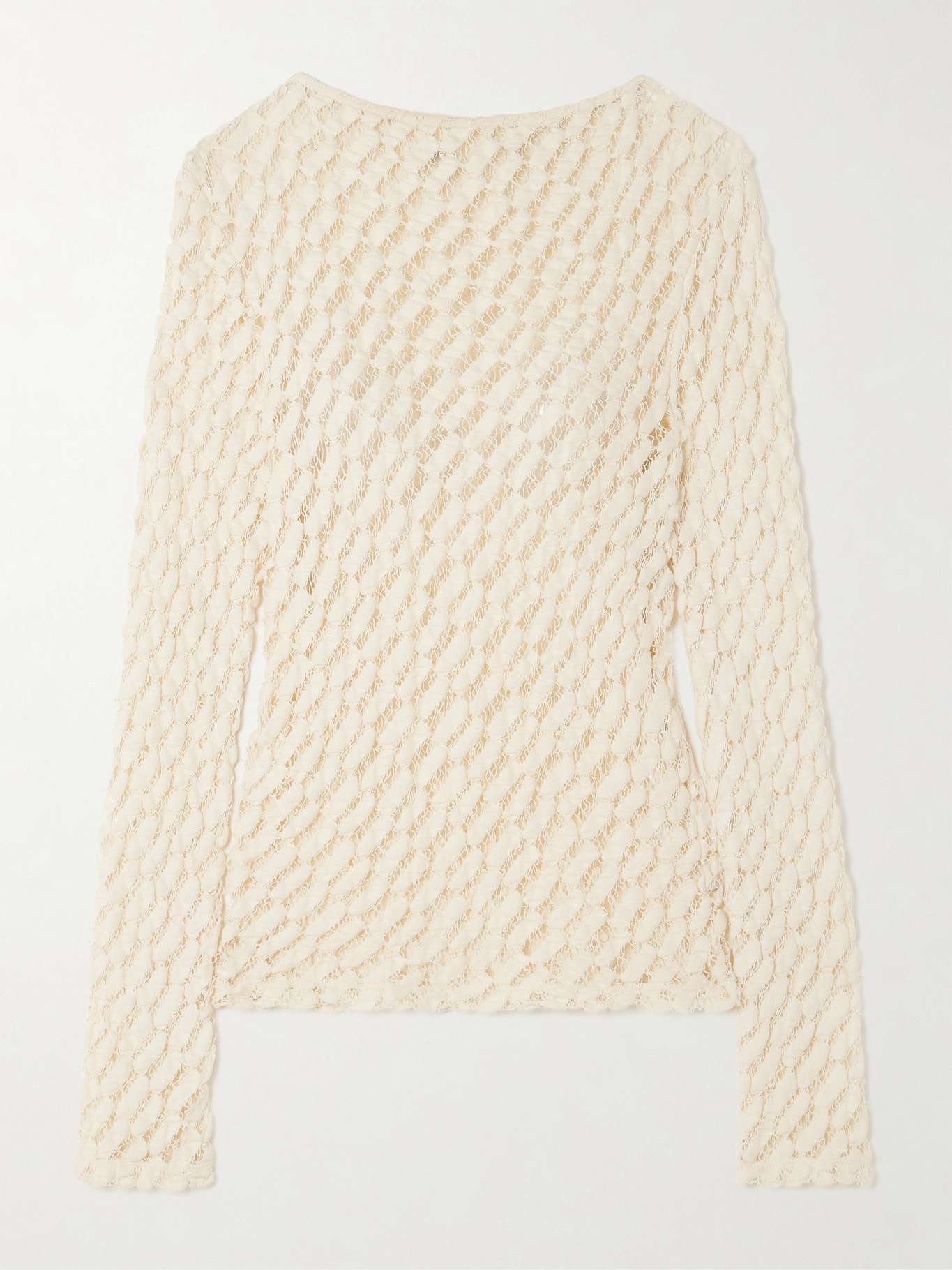 Crocheted cotton-blend top - 1