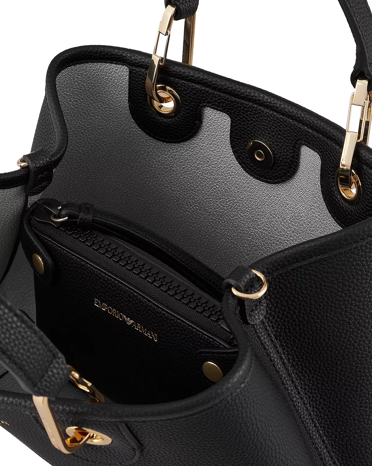 MyEA Small Black Shopper Tote Bag - 3