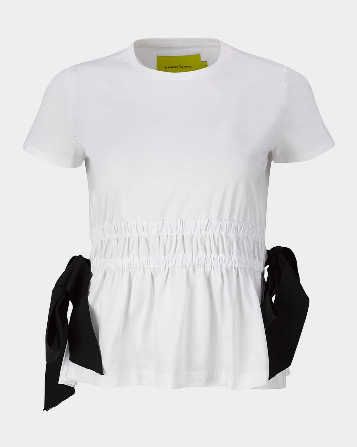 Crewneck Bow Detail T-Shirt - 1