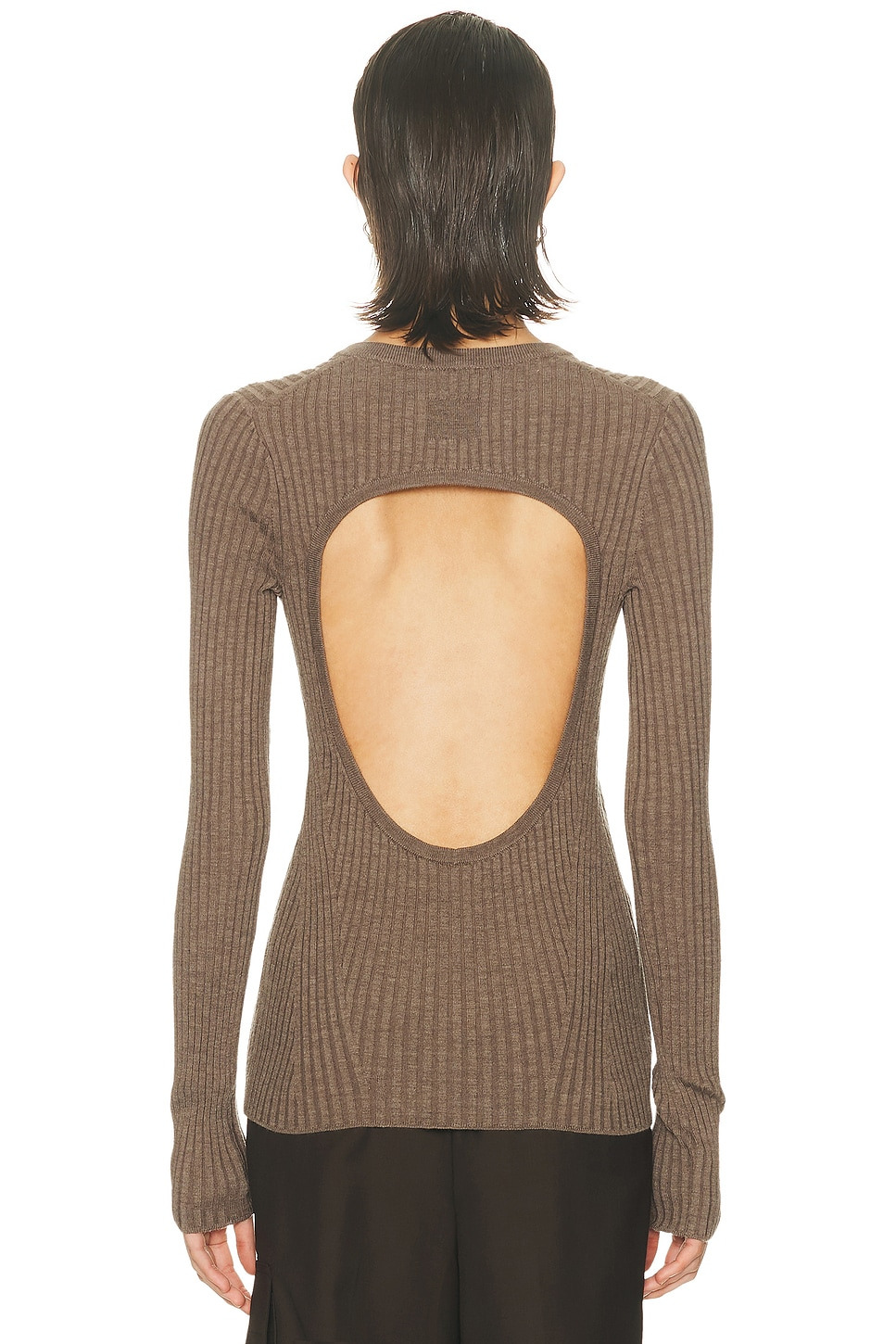 Open Back Ribbed Top - 4
