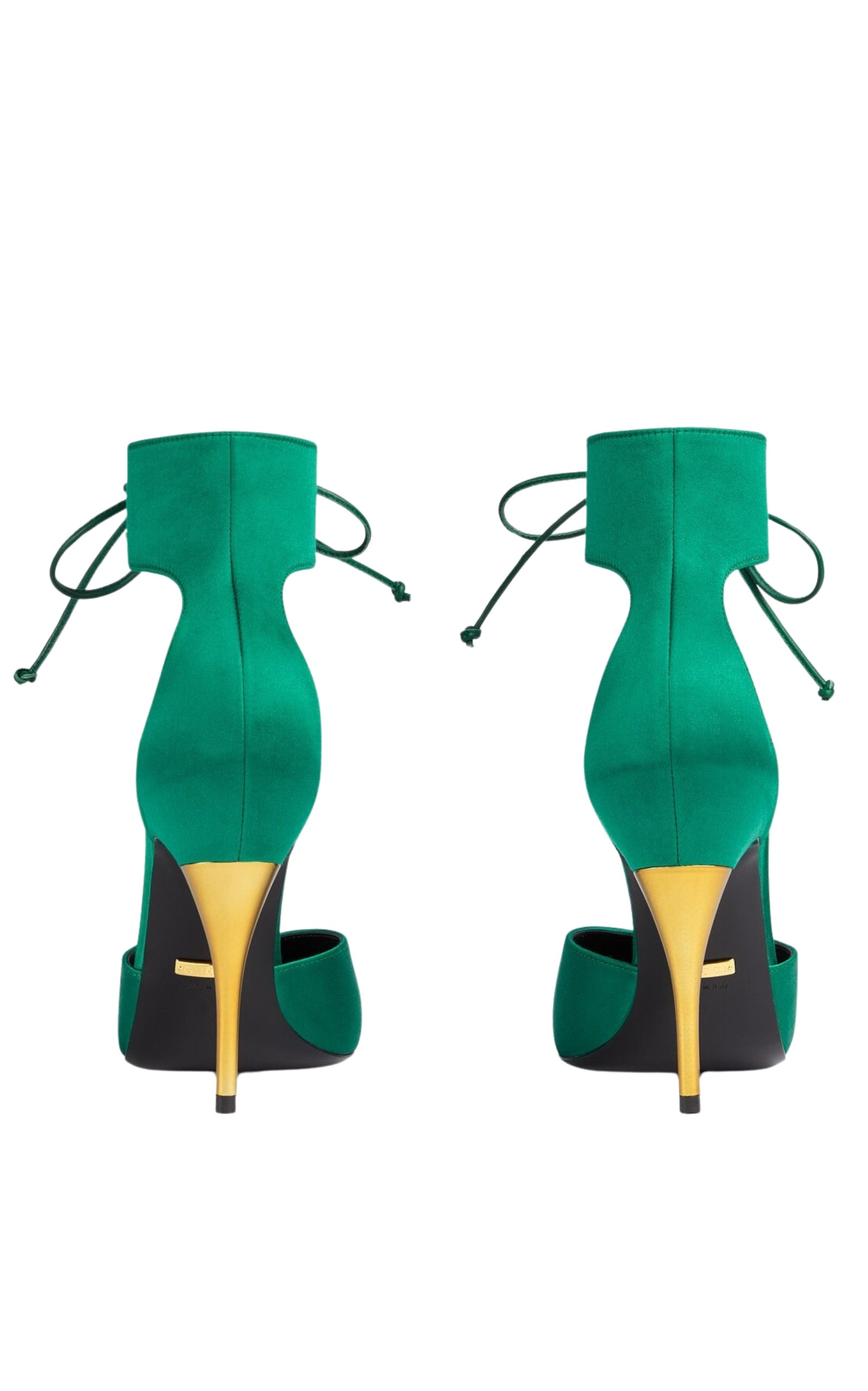 Lace-up satin Pump - 4