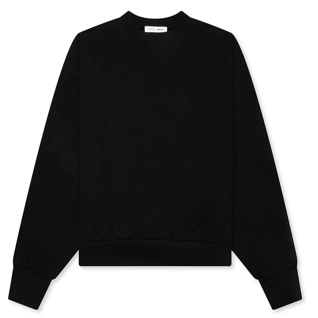 CLASSIC FLEECE CREWNECK - JET BLACK - 1