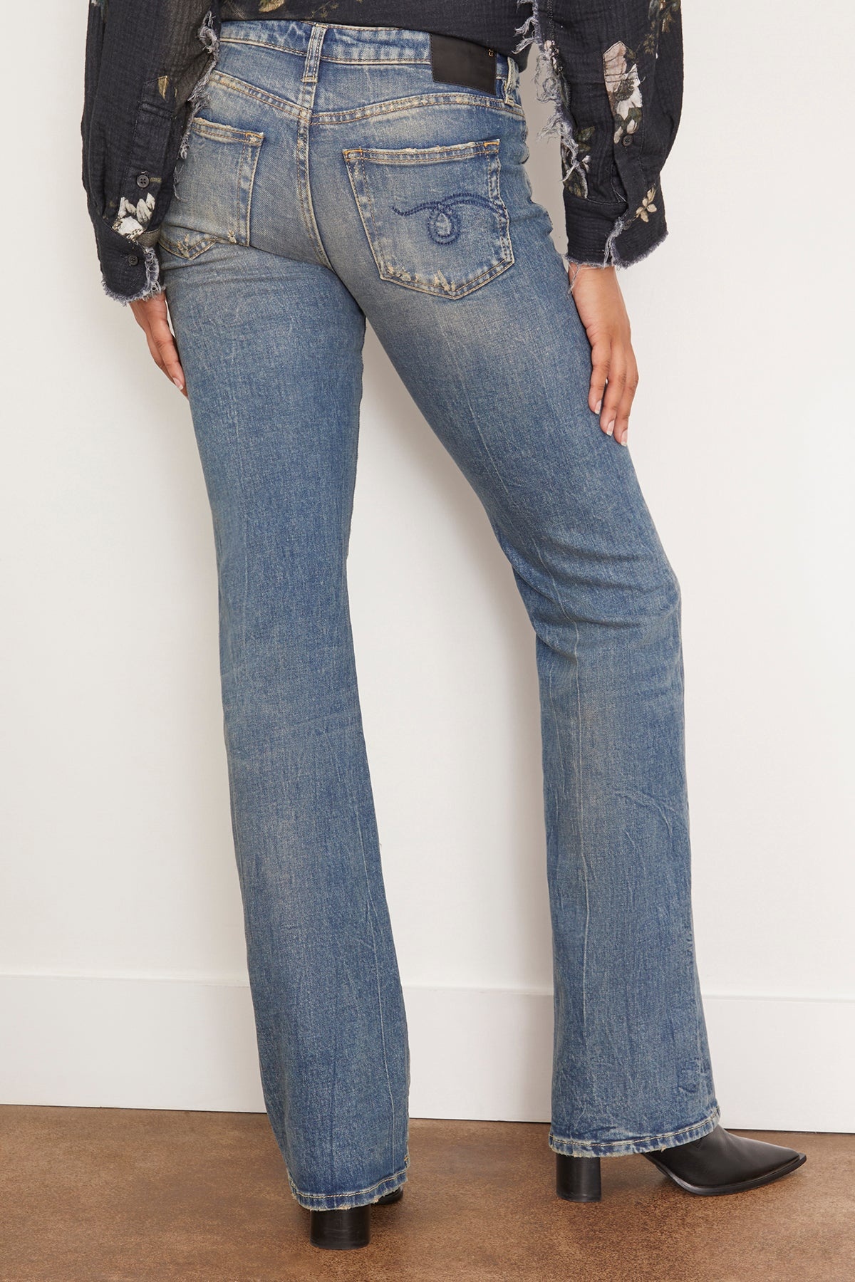 Boy Flare Jean in Kelly Stretch - 4