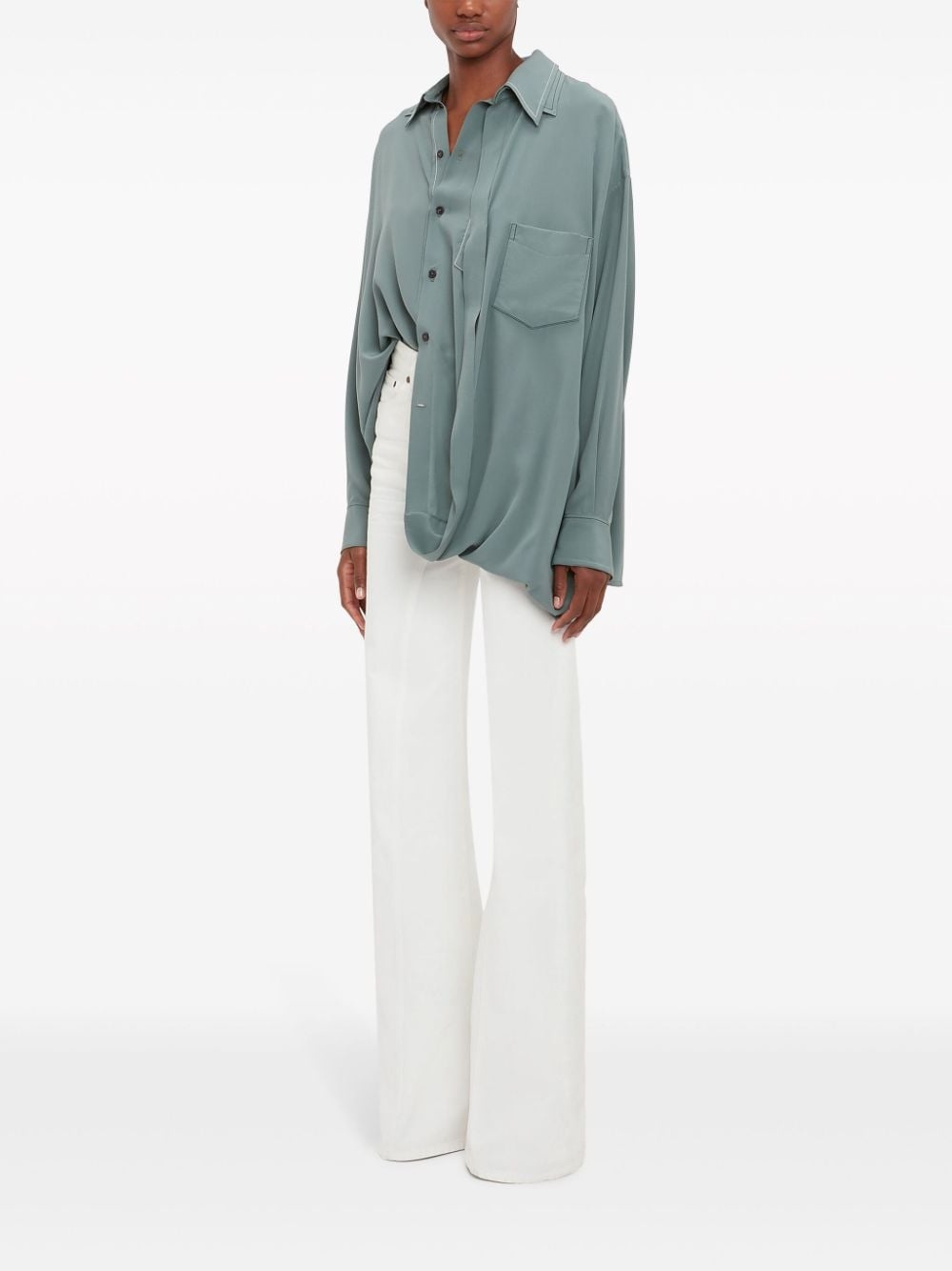 long-sleeve double-layered shirt - 3
