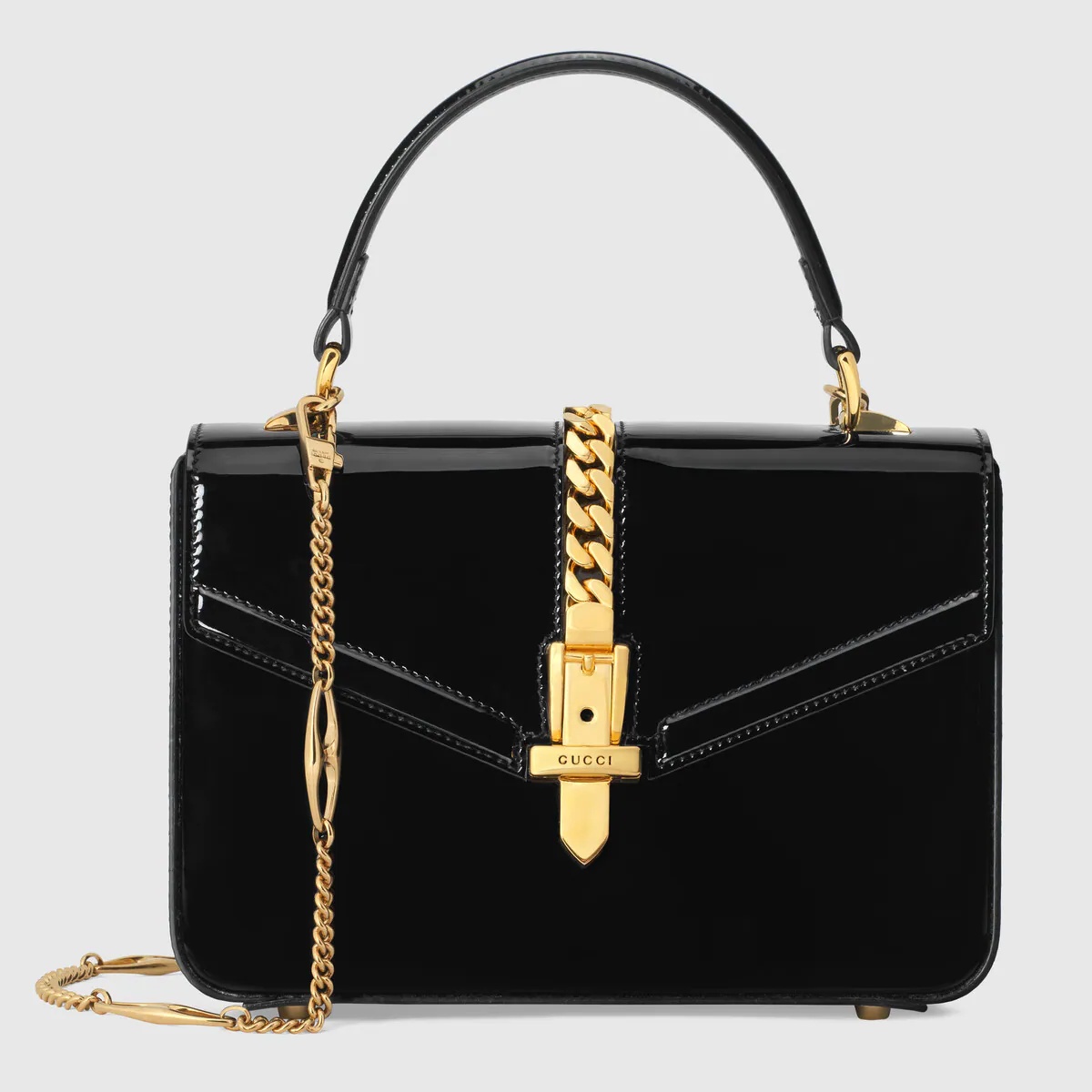 Sylvie 1969 patent leather mini top handle bag - 1