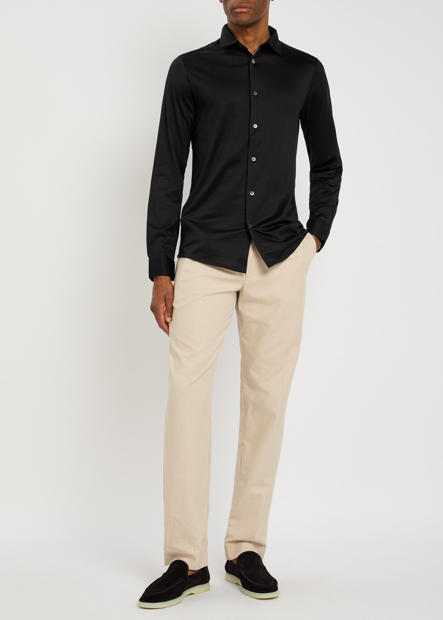 Emporio Armani Logo-appliqué Jersey Shirt - 4
