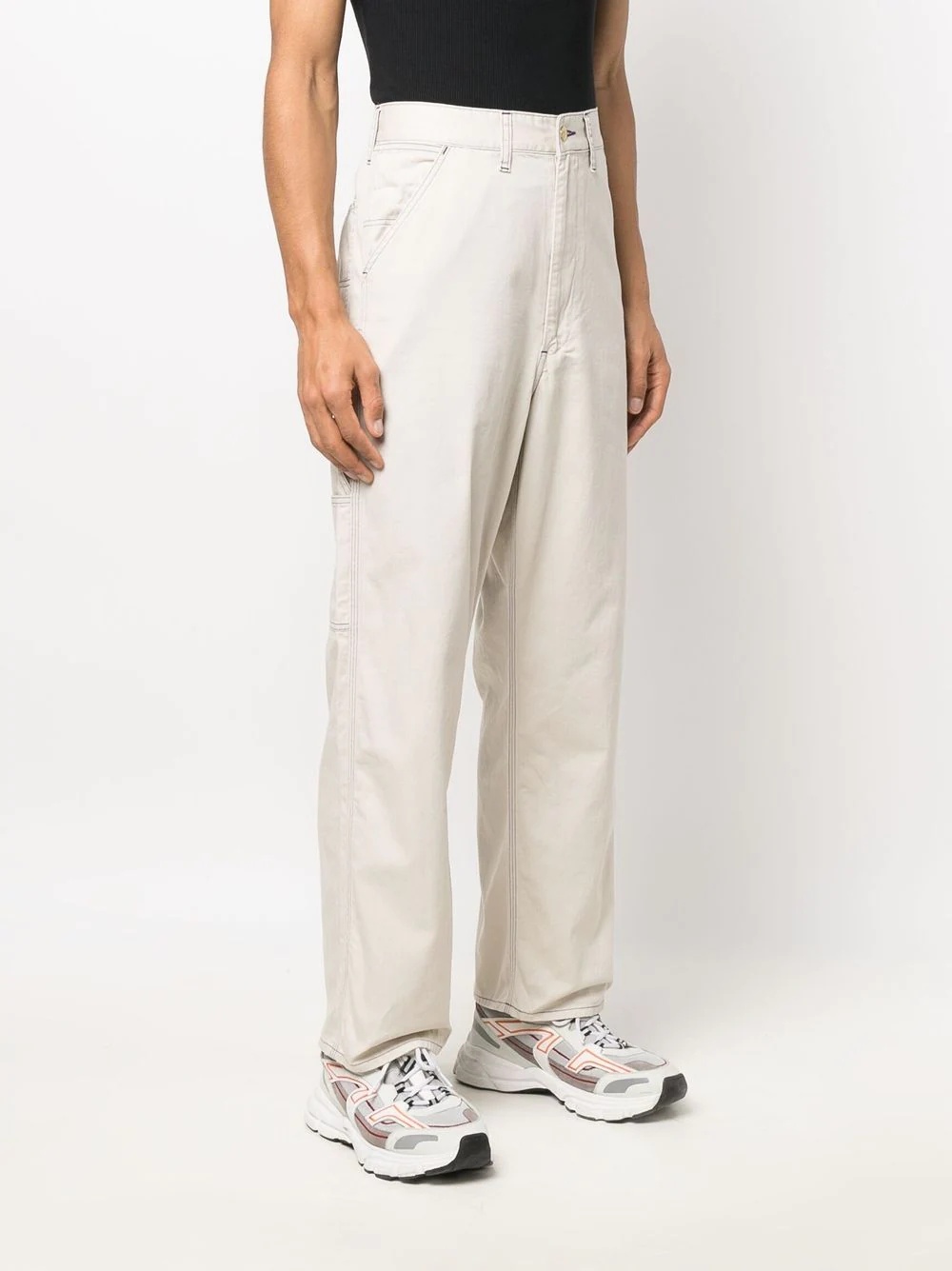 logo-embroidered tasseled trousers - 5