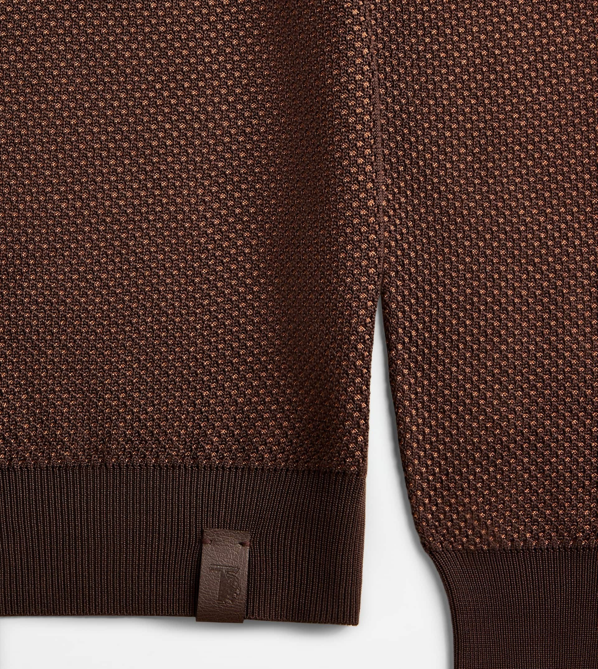 POLO SHIRT IN KNIT - BROWN - 10