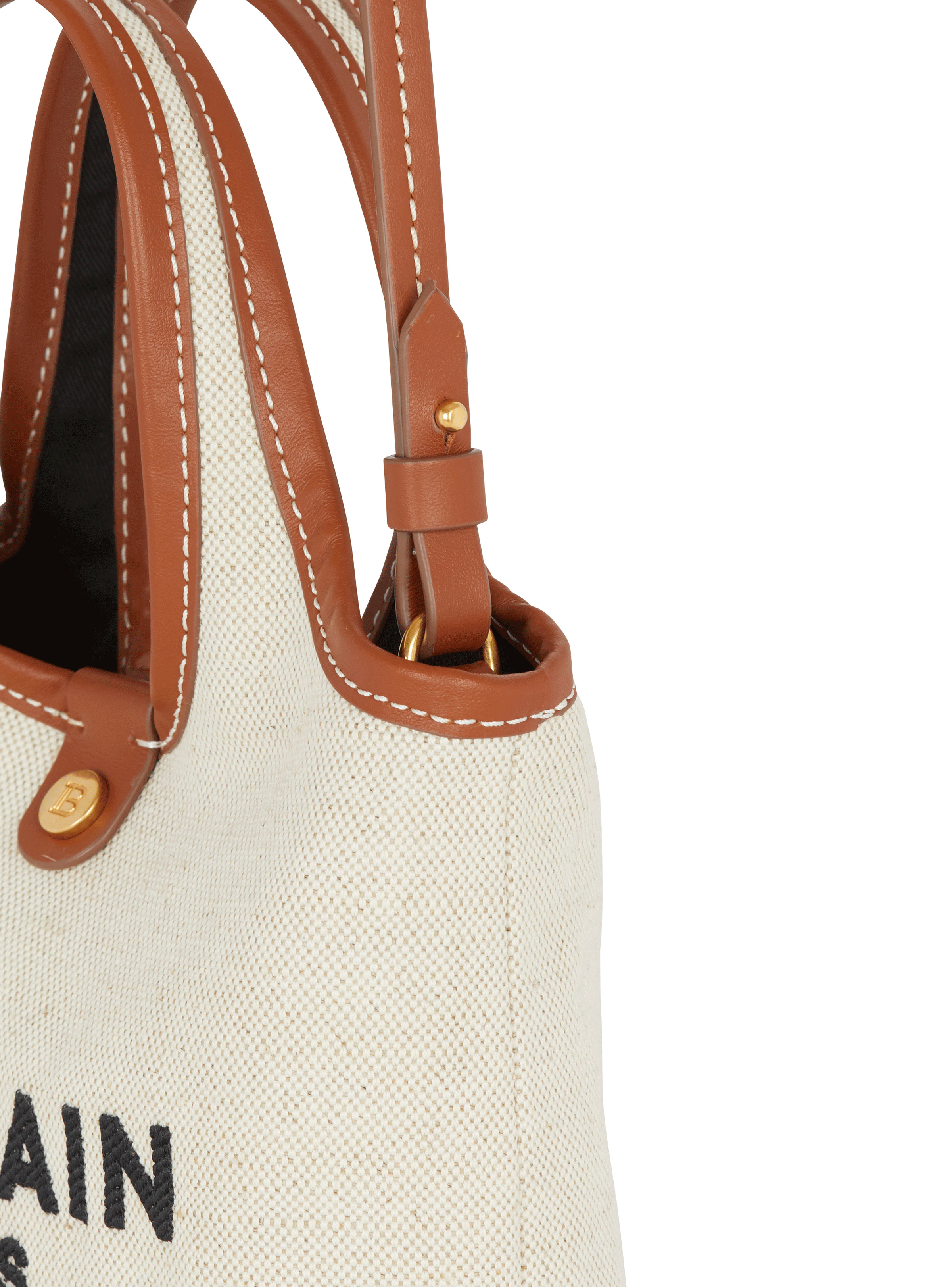 Canvas and leather B-army Grocery Bag - 5